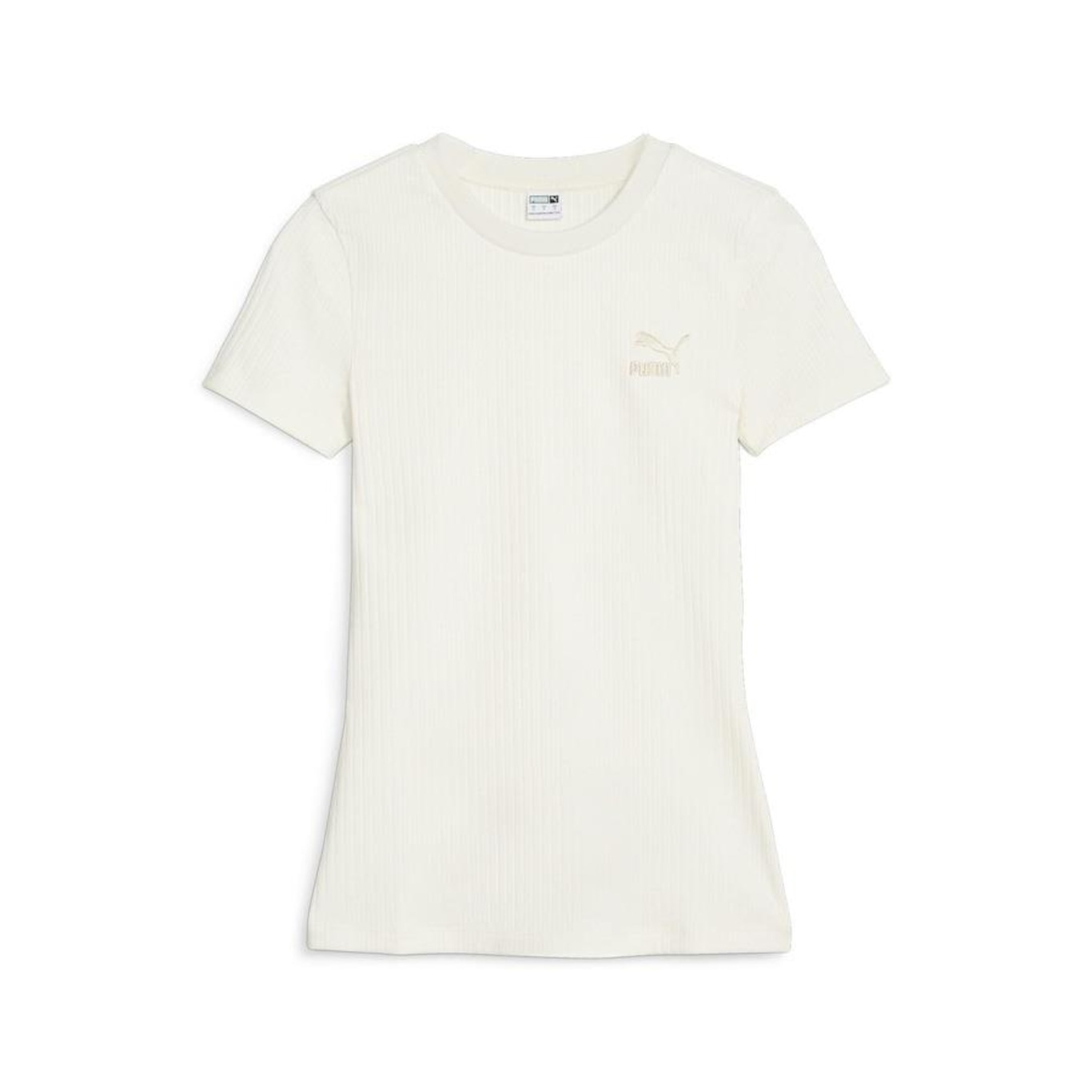 Camiseta Puma Classics Ribbed Slim - Feminina - Foto 1