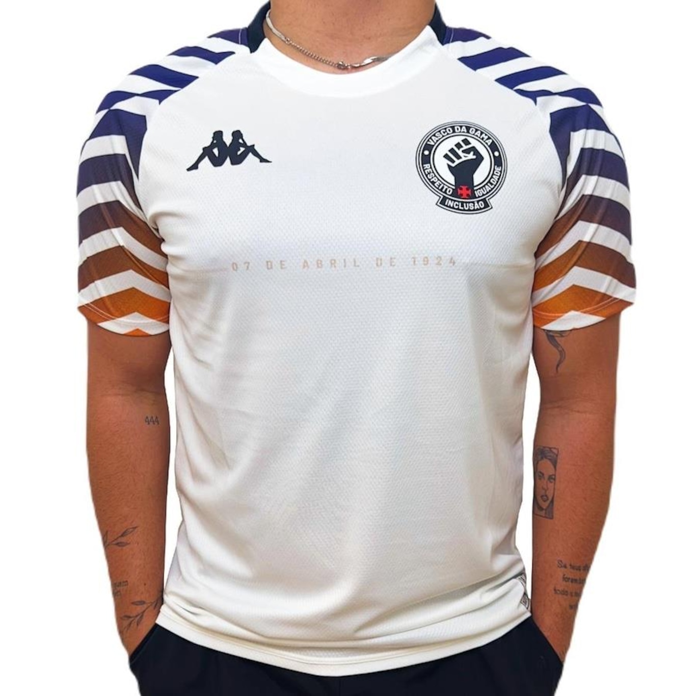 Camisa do Vasco da Gama 2024 Aquecimento Kappa - Masculina - Foto 2