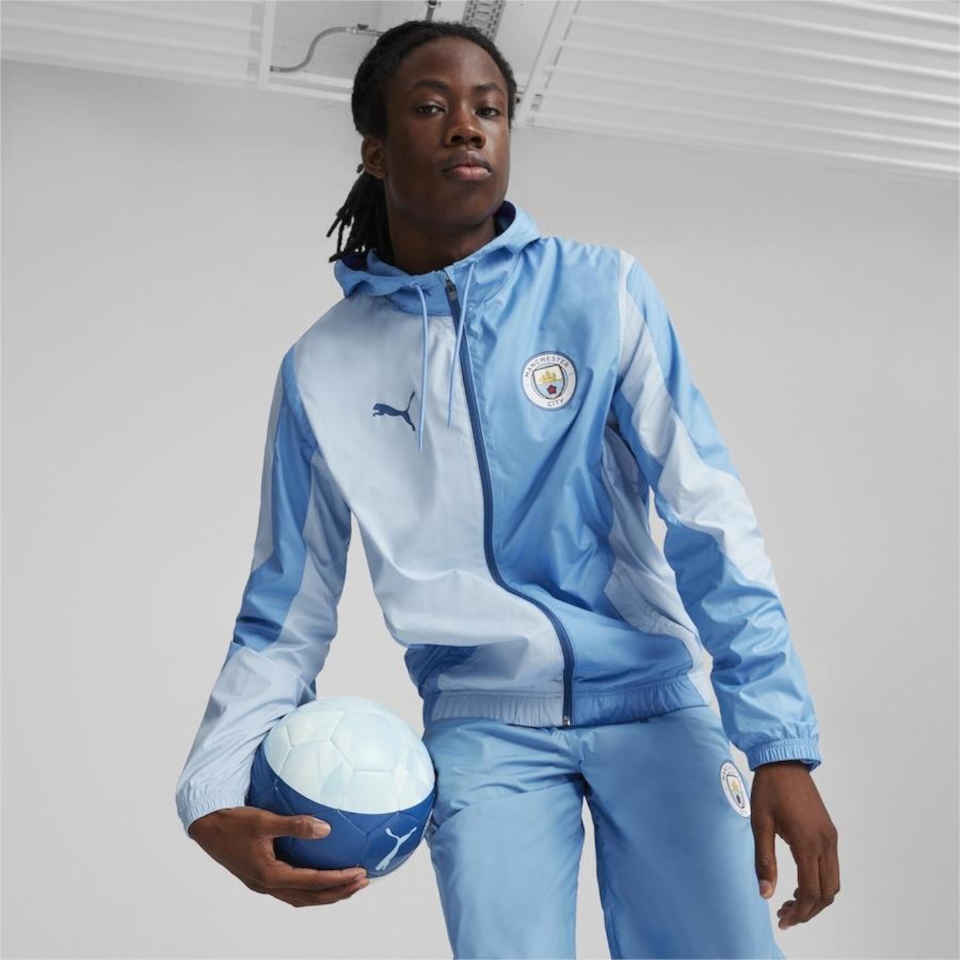 Jaqueta Pré-Jogo Manchester City Puma - Masculina - Foto 1