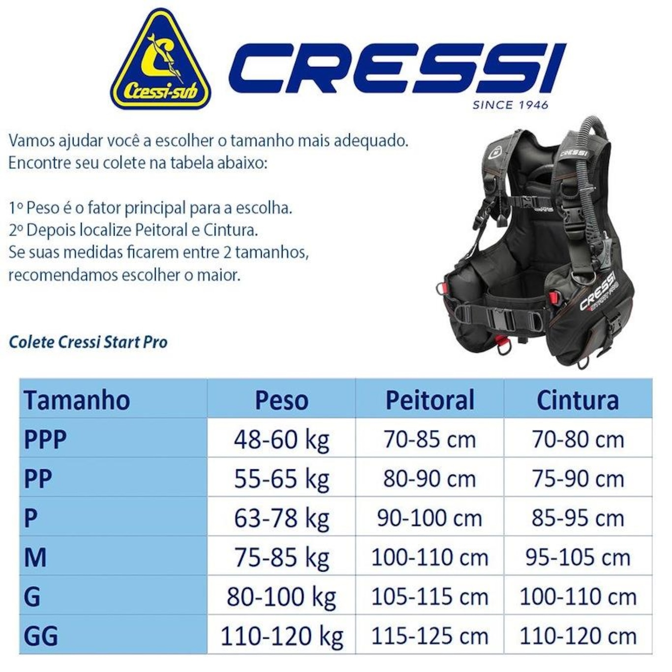 Colete Equilibrador de Mergulho Cressi Start Pro - Foto 5