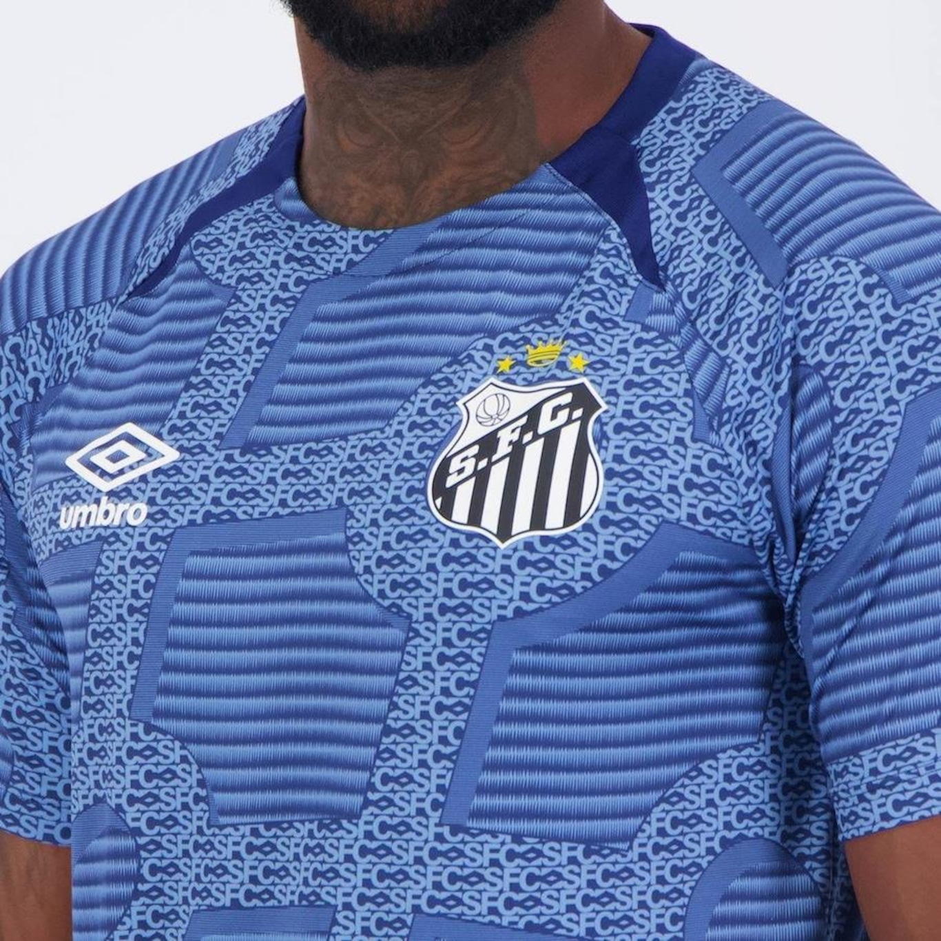 Camisa do Santos Aquecimento 2024 Umbro - Masculina - Foto 5