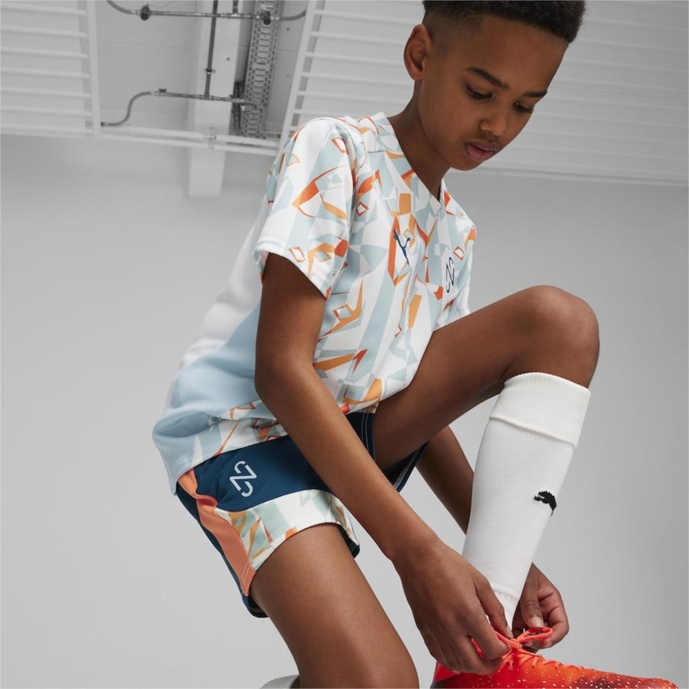 Shorts Puma Creativity Football Neymar Jr - Infantil - Foto 2