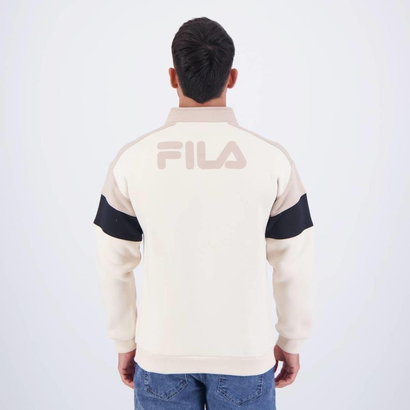 Blusão sem Capuz Fila Block Letter - Masculino - Foto 4