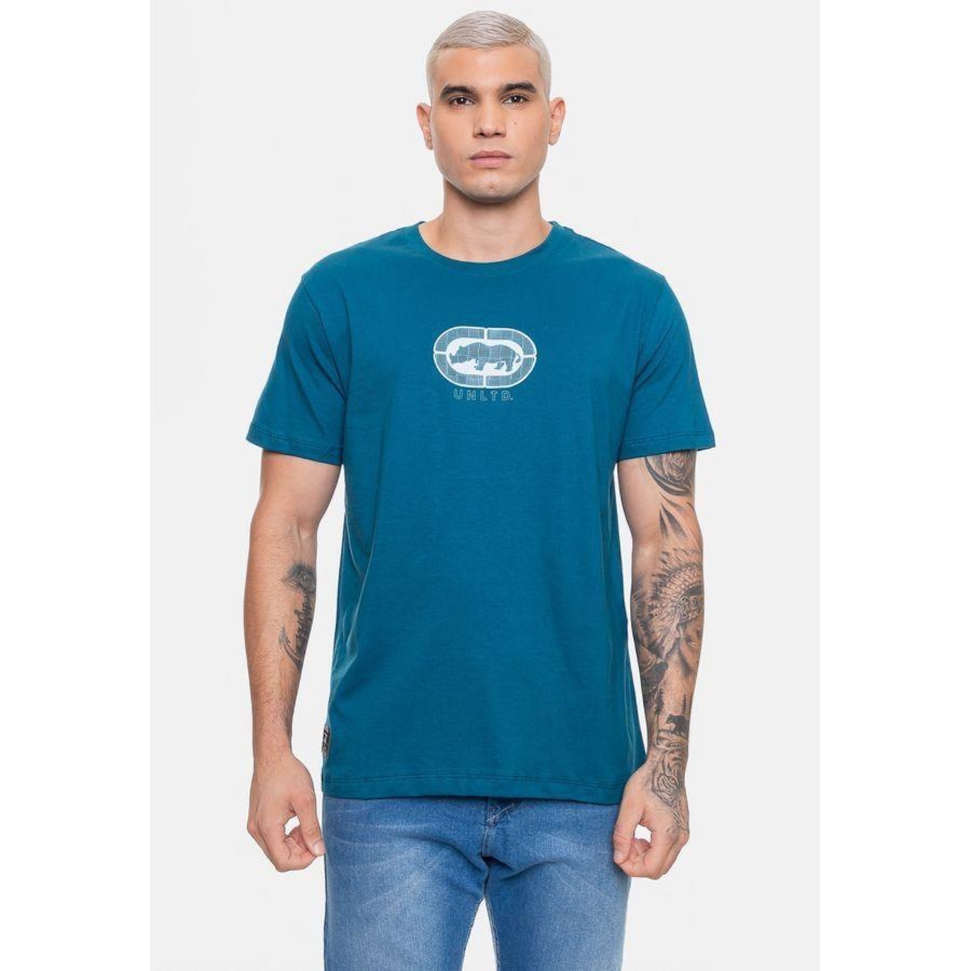 Camiseta Ecko Grid Brading - Masculina - Foto 1