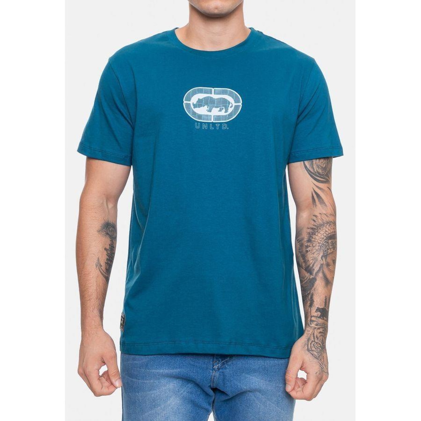 Camiseta Ecko Grid Brading - Masculina - Foto 3