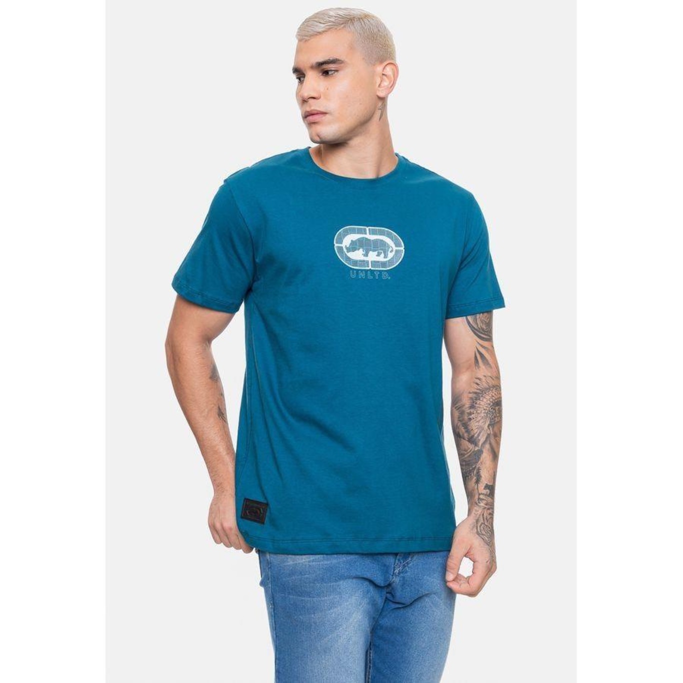 Camiseta Ecko Grid Brading - Masculina - Foto 4