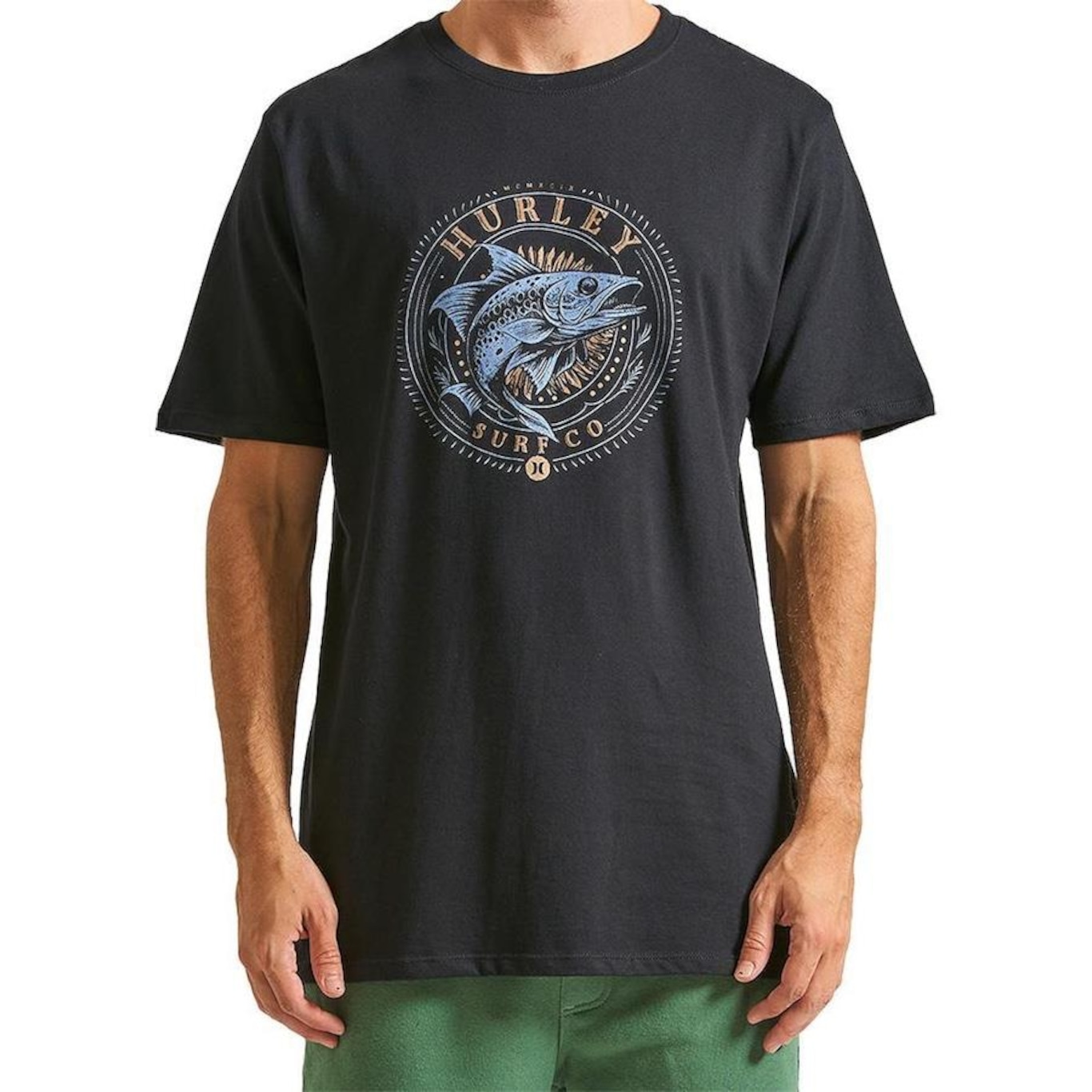 Camiseta Hurley Fish Wt24 - Masculina - Foto 1