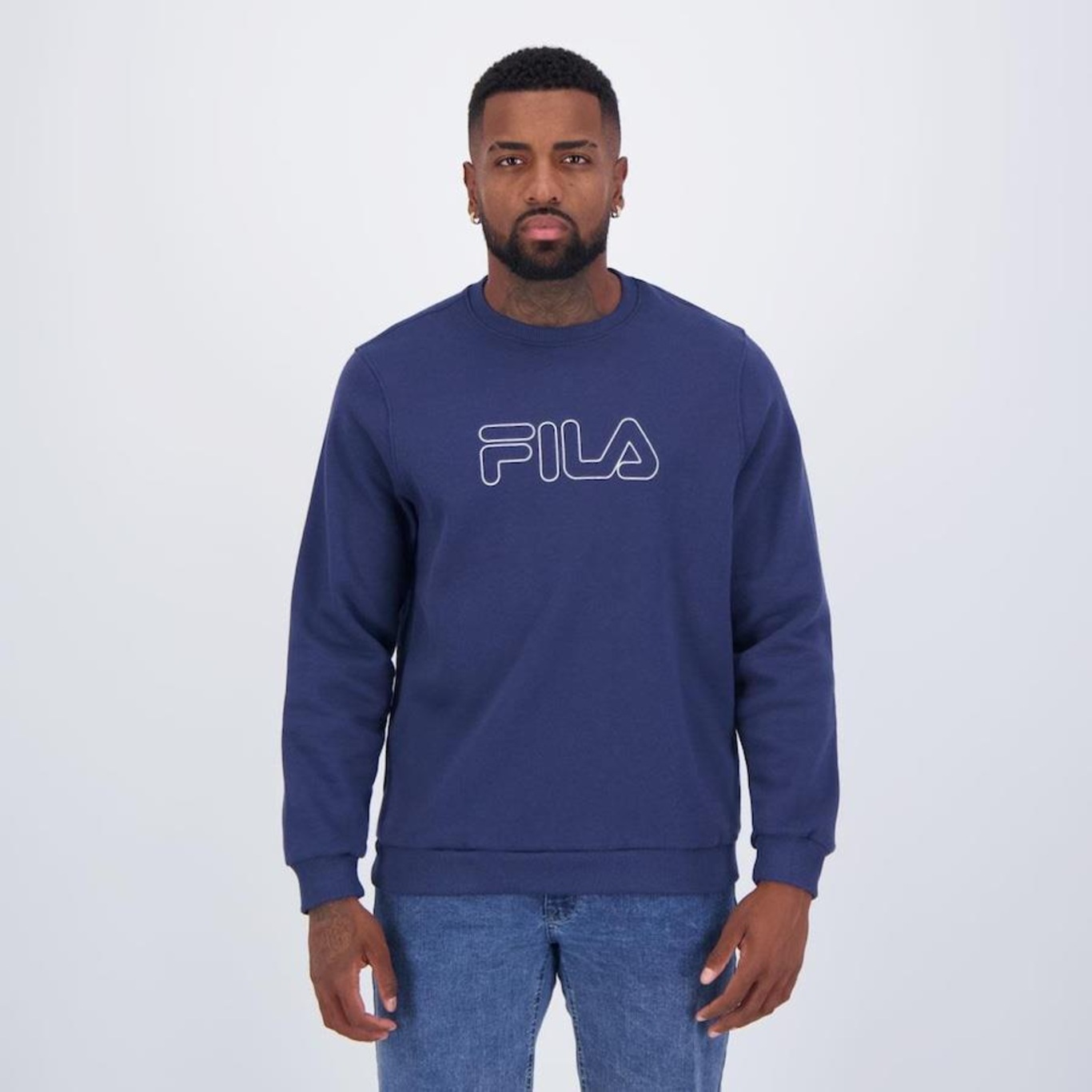 Blusão de Moletom Fila Classic Winter Outline - Masculino - Foto 1