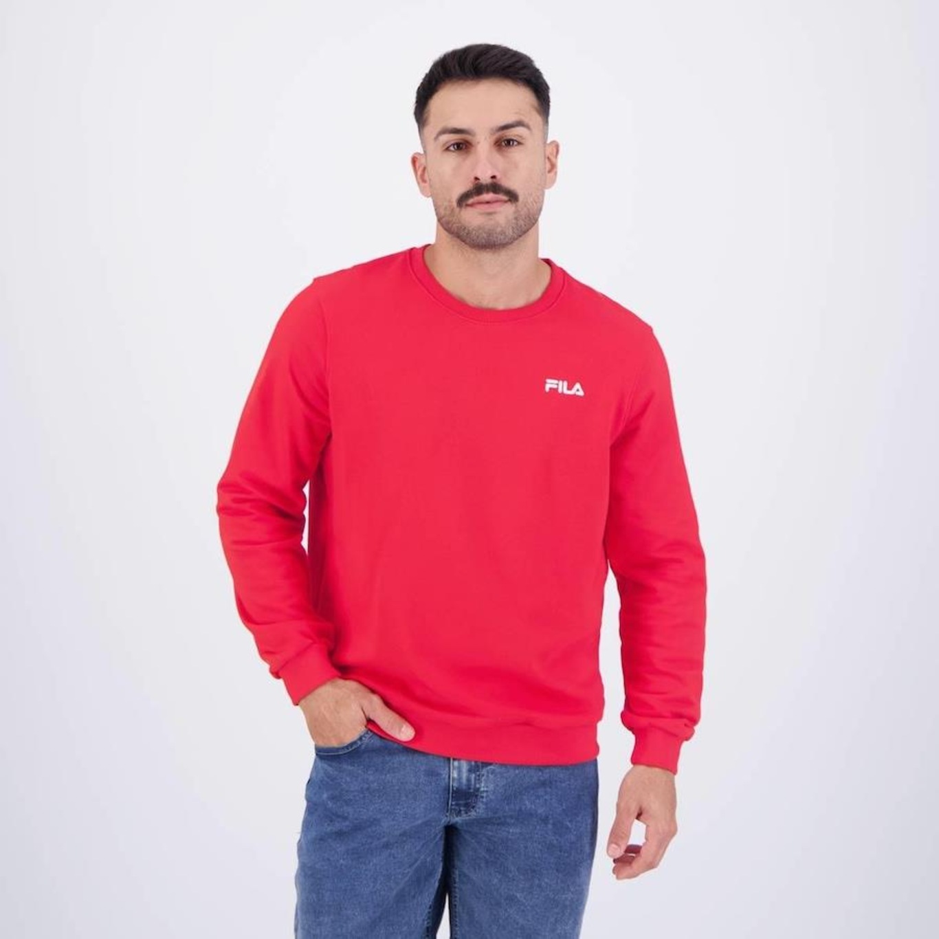 Blusão de Moletom Fila Confort Classic - Masculino - Foto 1