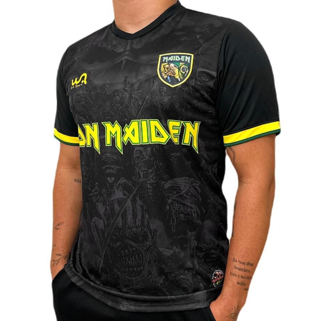 Camisa Futebol Iron Maiden Brasil W.A Sport  - Masculino - Foto 3