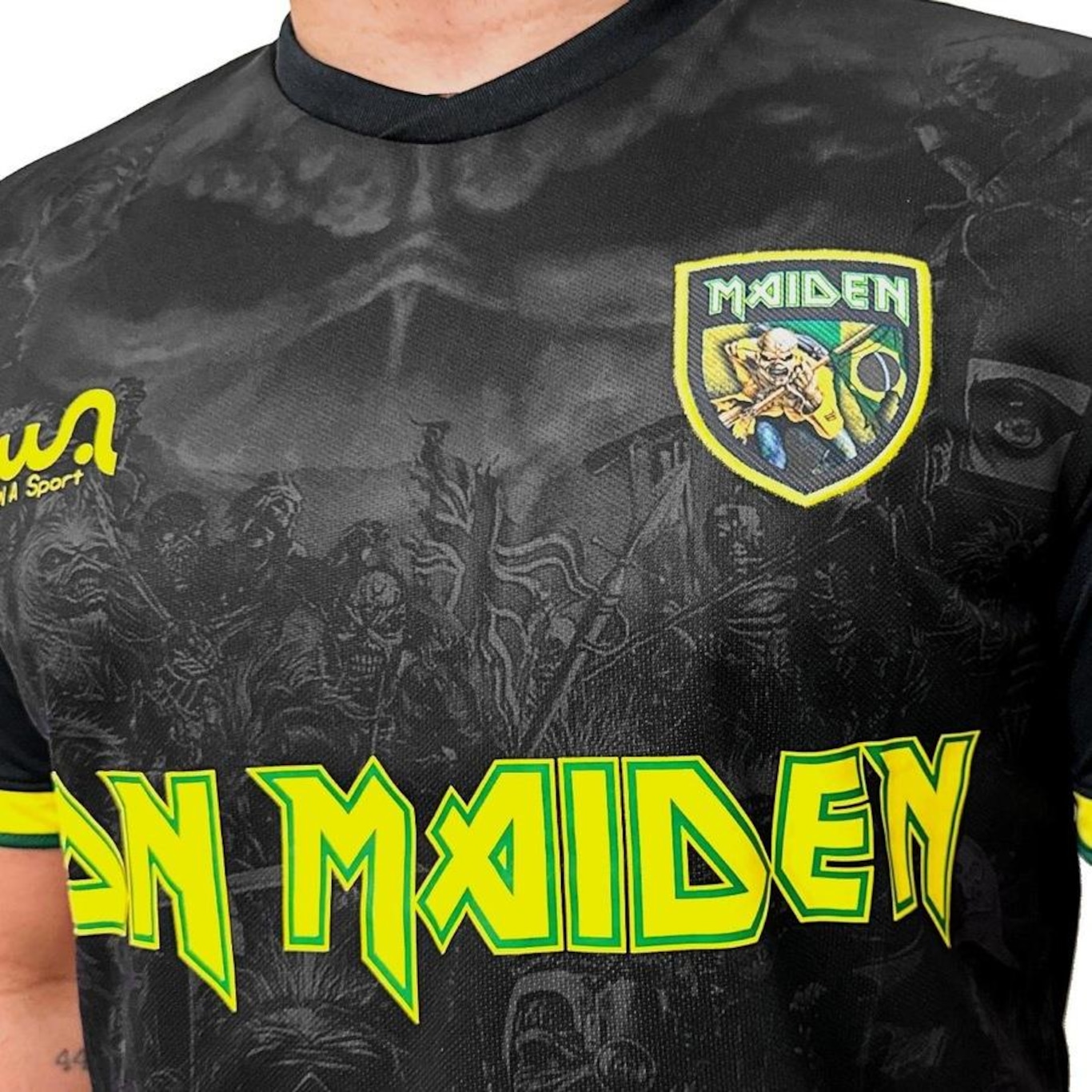 Camisa Futebol Iron Maiden Brasil W.A Sport  - Masculino - Foto 4