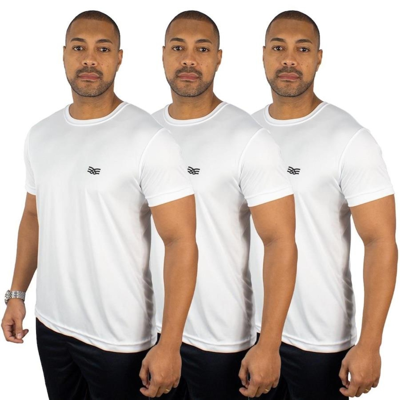 Camiseta Color Sports Dry Basic - 3 Unidades - Masculina - Foto 3