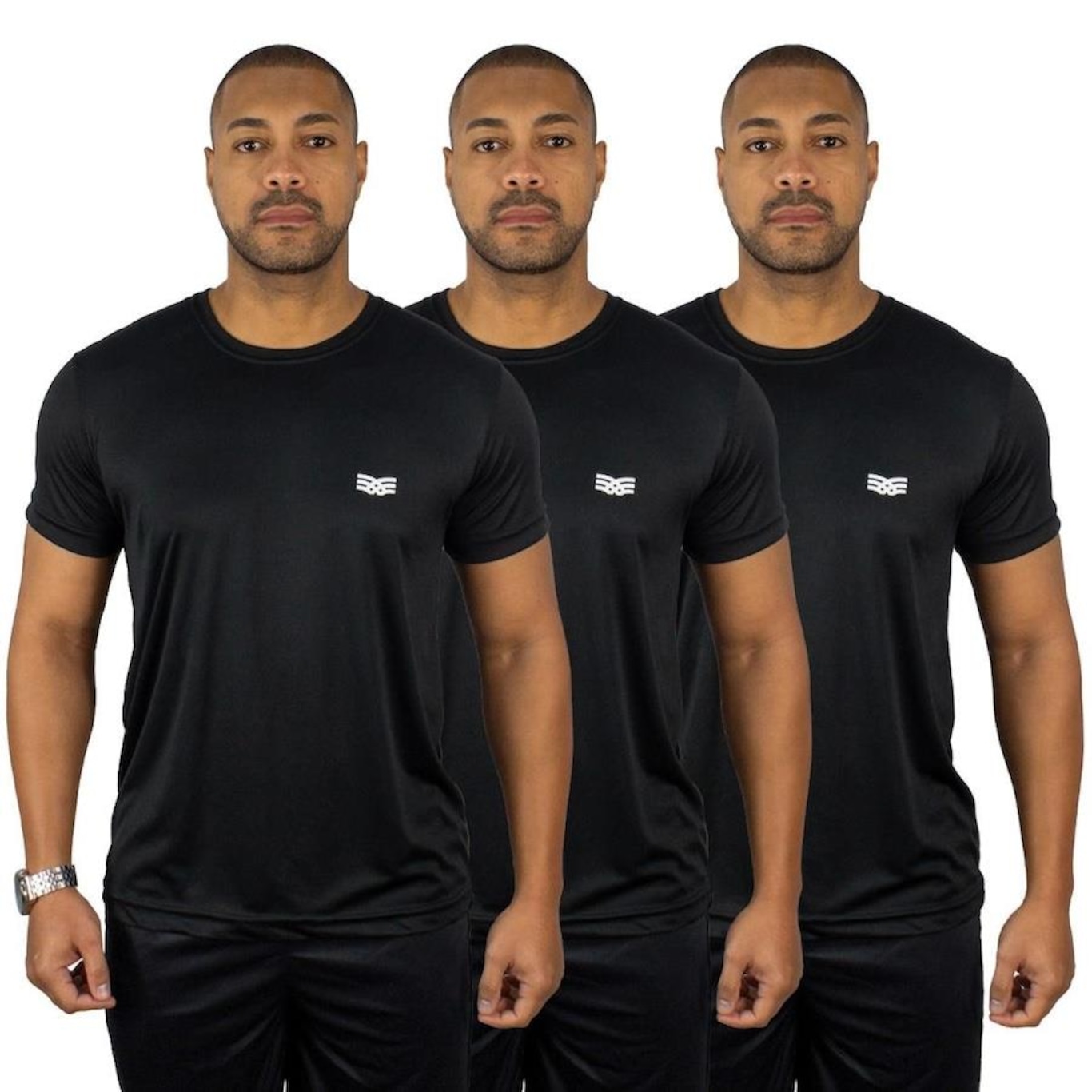 Camiseta Color Sports Dry Basic - 3 Unidades - Masculina - Foto 1