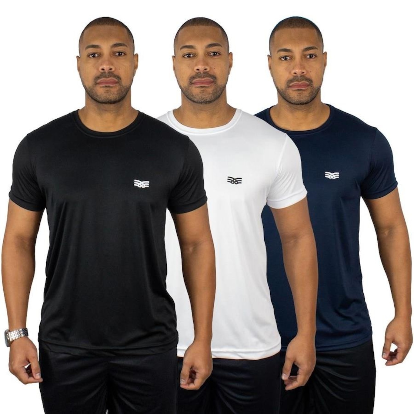 Camiseta Color Sports Dry Basic - 3 Unidades - Masculina - Foto 1