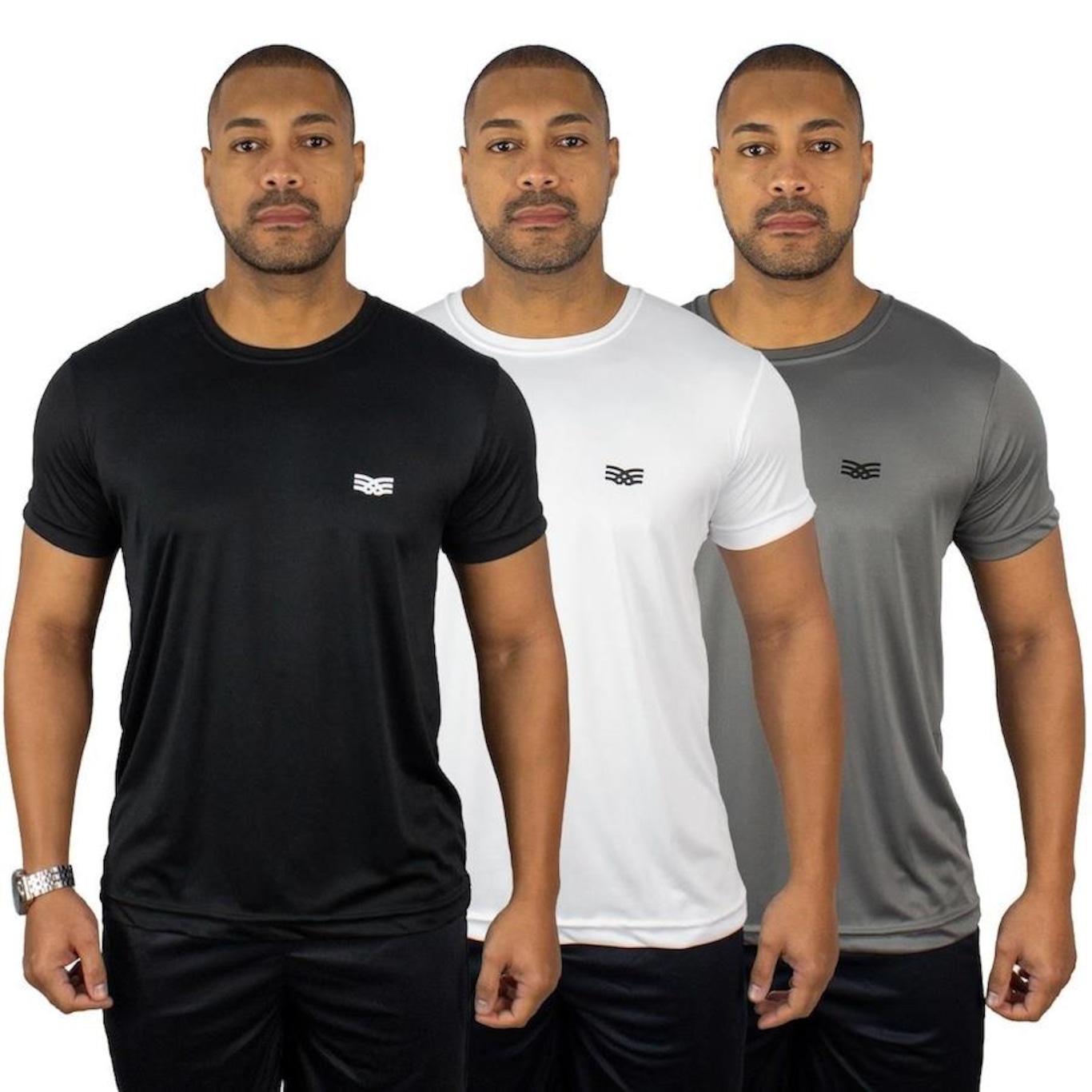 Camiseta Color Sports Dry Basic - 3 Unidades - Masculina - Foto 1