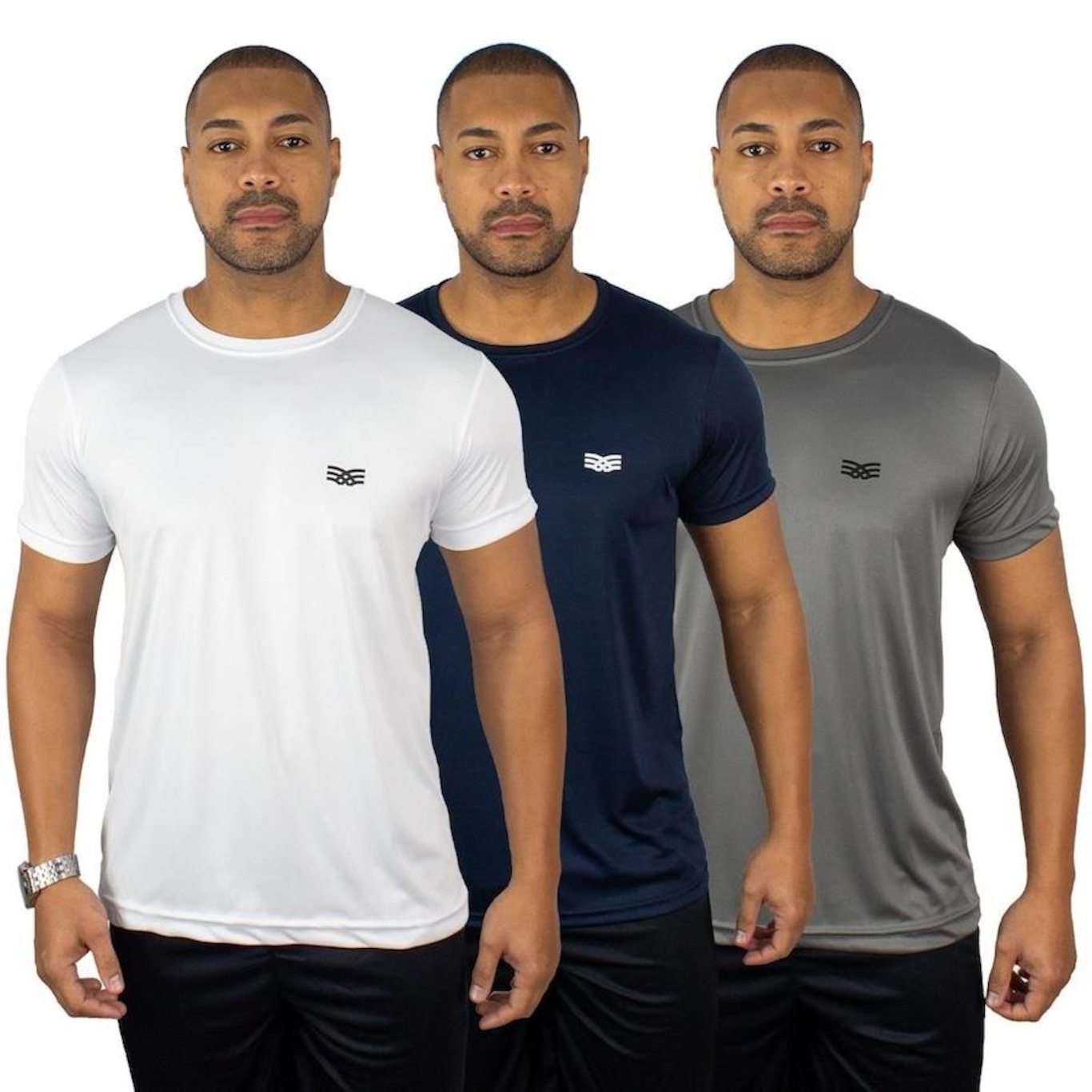 Camiseta Color Sports Dry Basic - 3 Unidades - Masculina - Foto 1