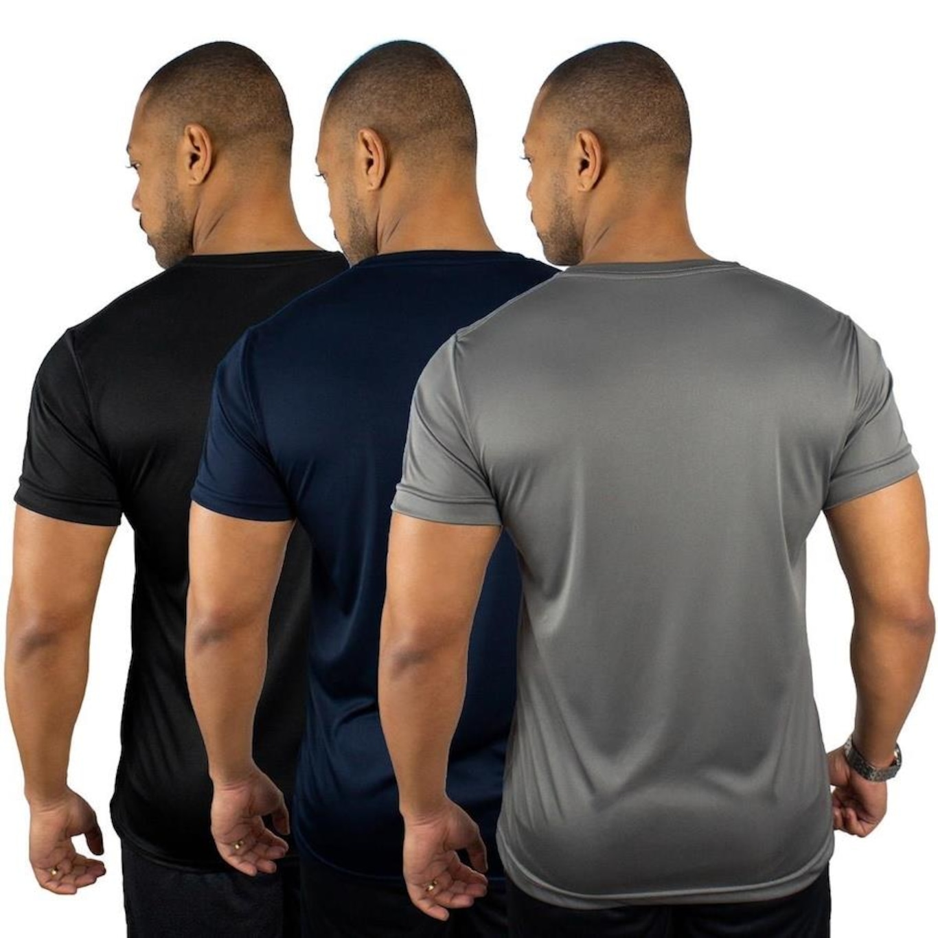 Camiseta Color Sports Dry Basic - 3 Unidades - Masculina - Foto 2