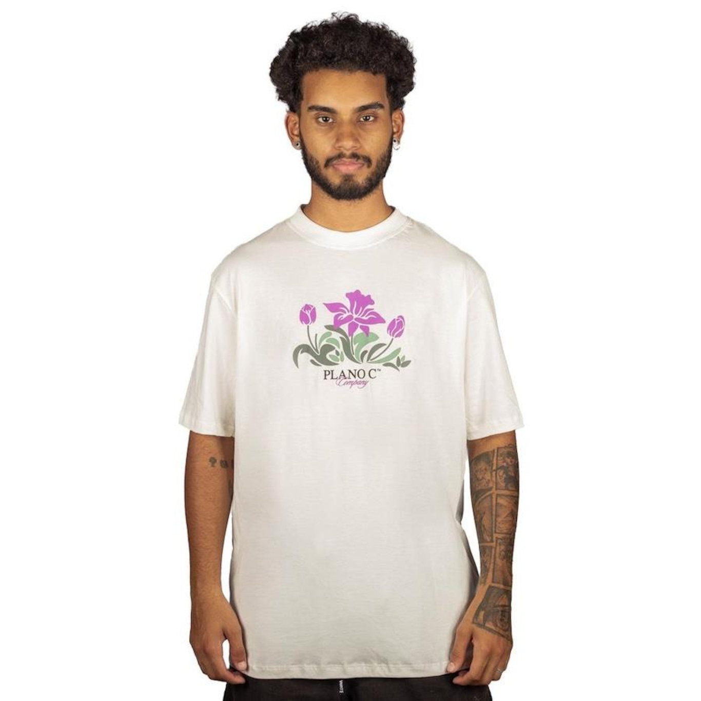 Camiseta Plano C Flower Off - Masculina - Foto 1