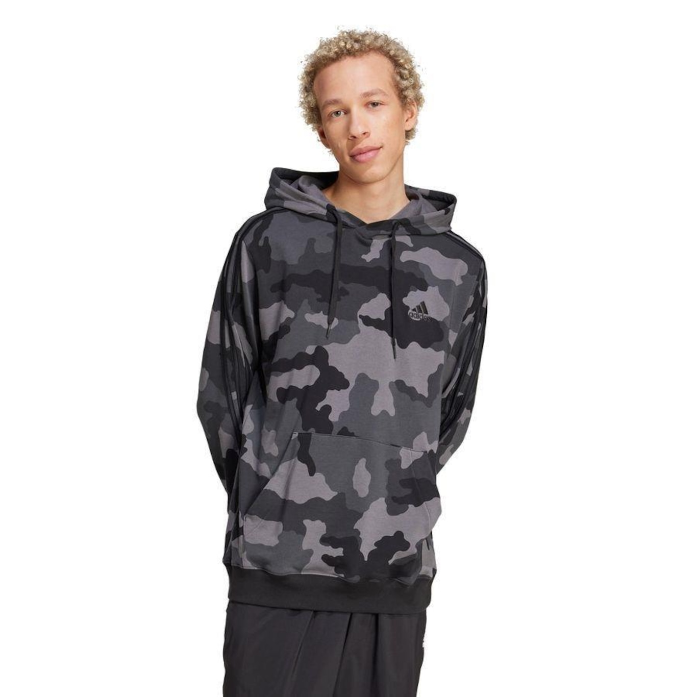 Blusão de Moletom com Capuz adidas Camo Hd - Masculino - Foto 2