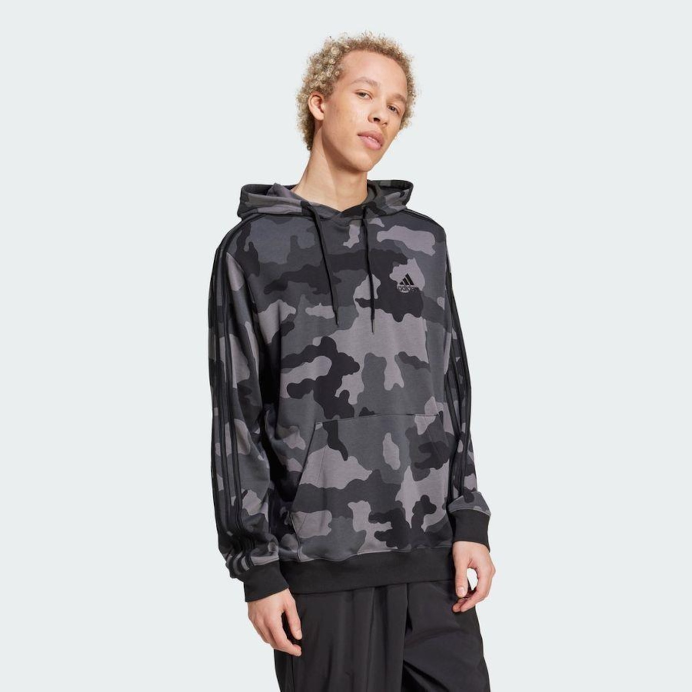 Blusão de Moletom com Capuz adidas Camo Hd - Masculino - Foto 5