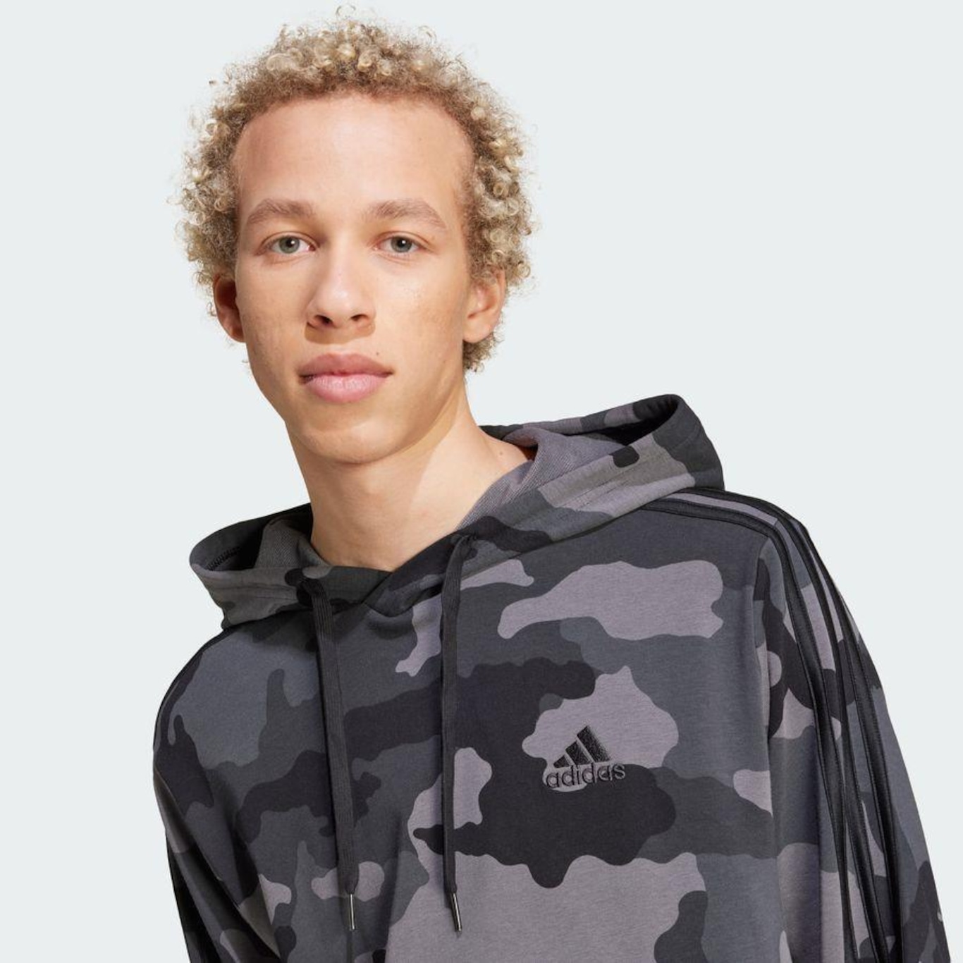 Blusão de Moletom com Capuz adidas Camo Hd - Masculino - Foto 6