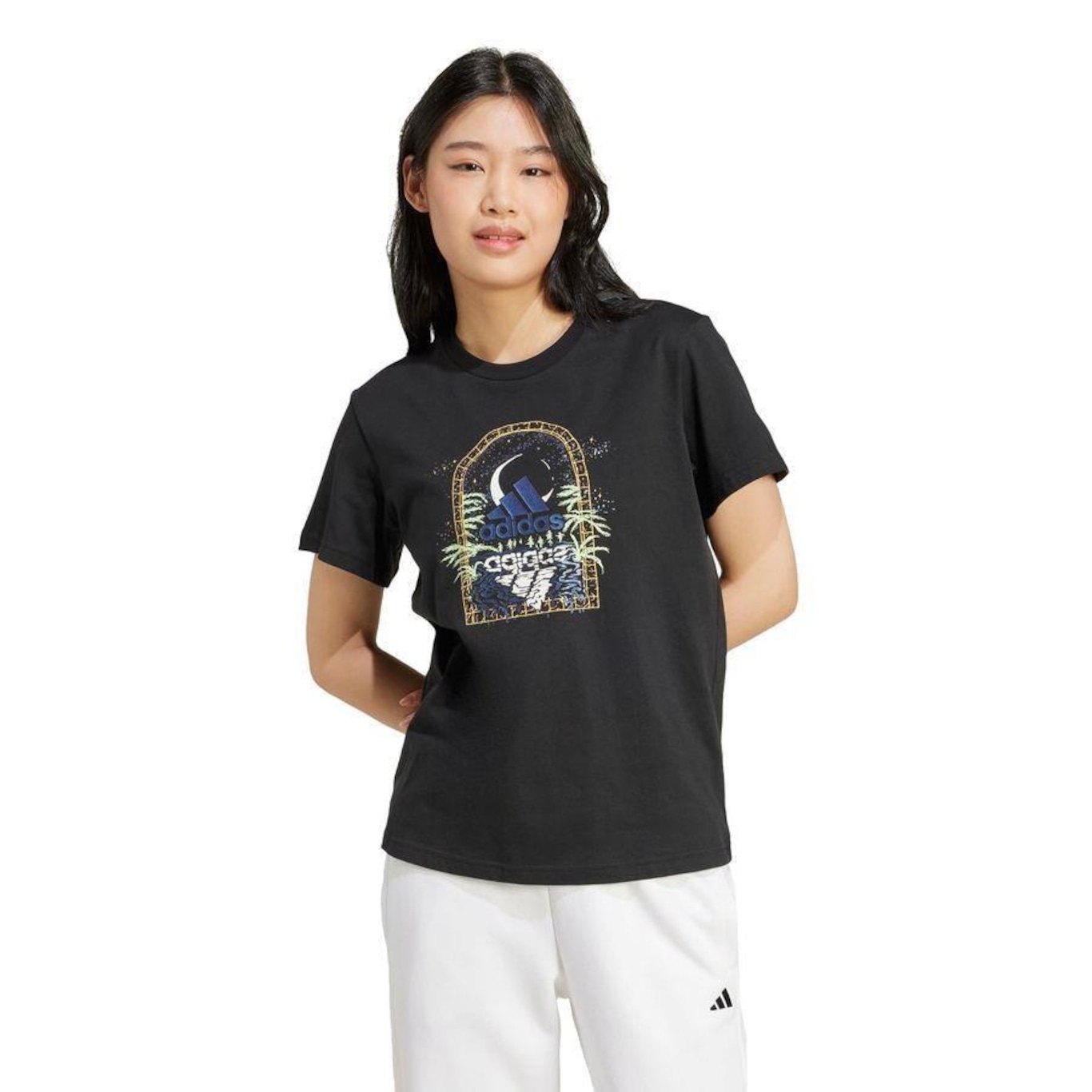 Camiseta adidas Mystic T - Feminina - Foto 2