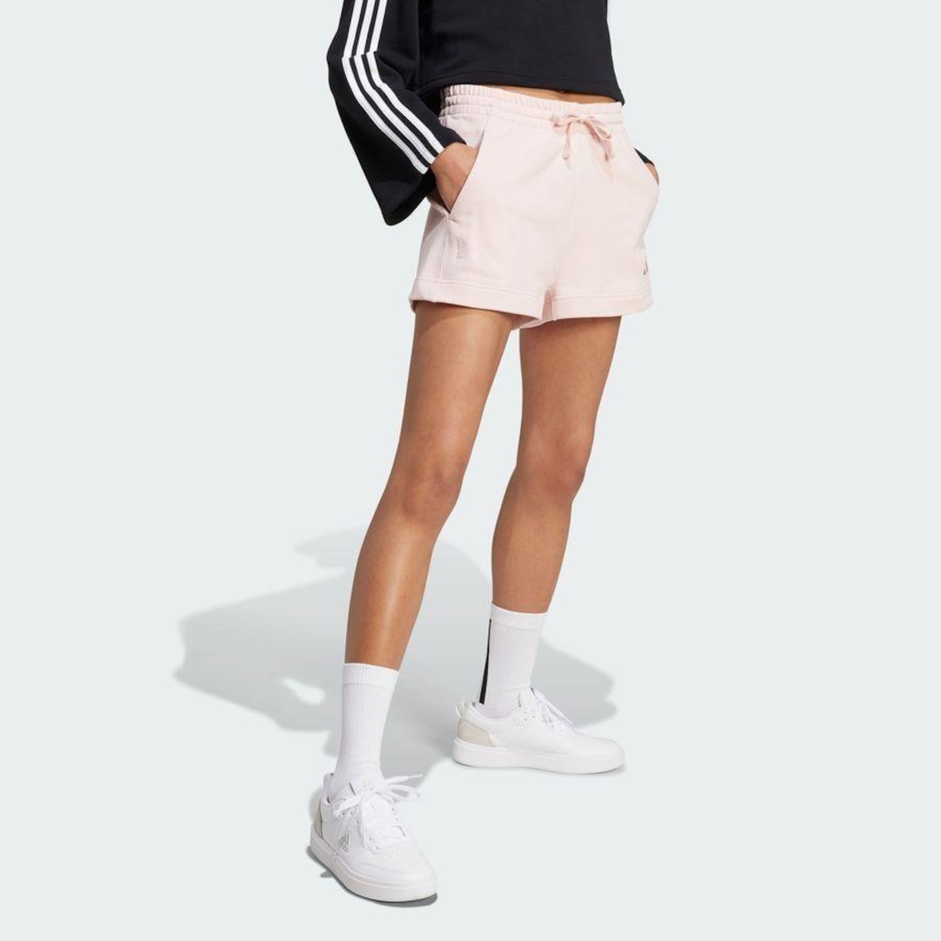 Shorts de Moletinho adidas All Szn - Feminino - Foto 6