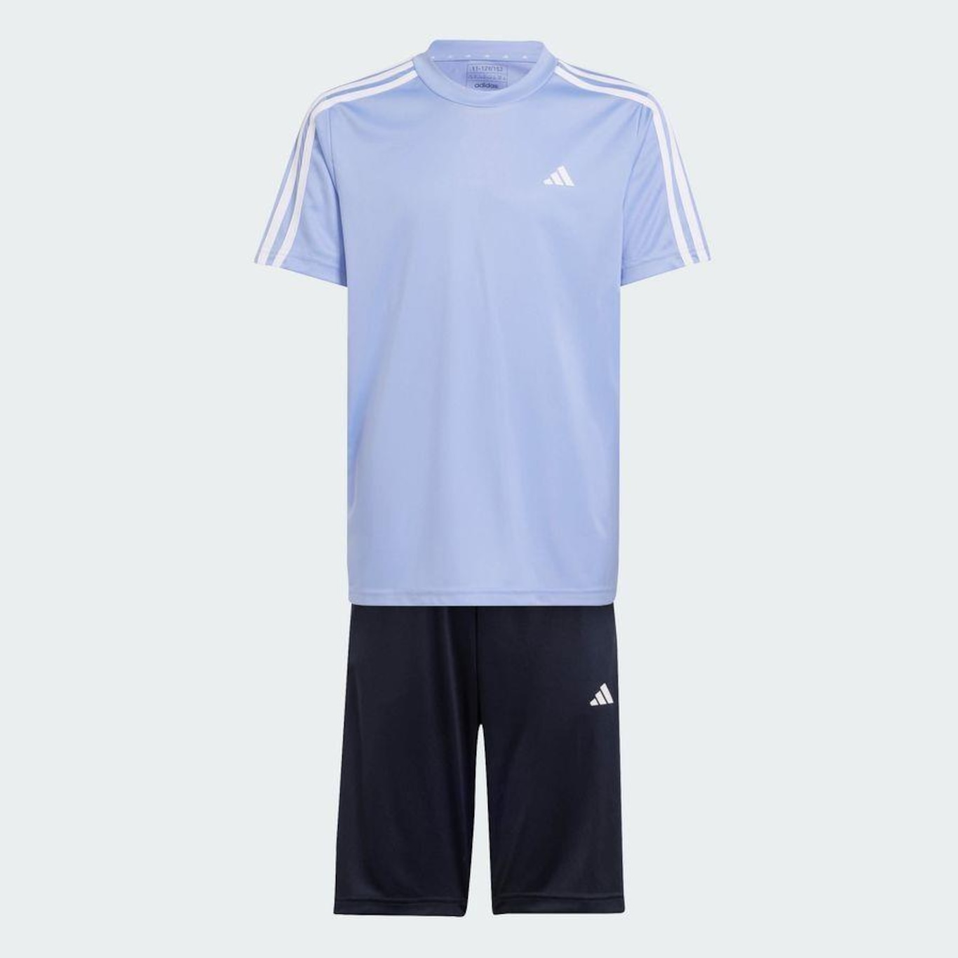 Conjunto adidas Ajuste Regular Train Essentials Aeroready 3-Stripes - Infantil - Foto 3