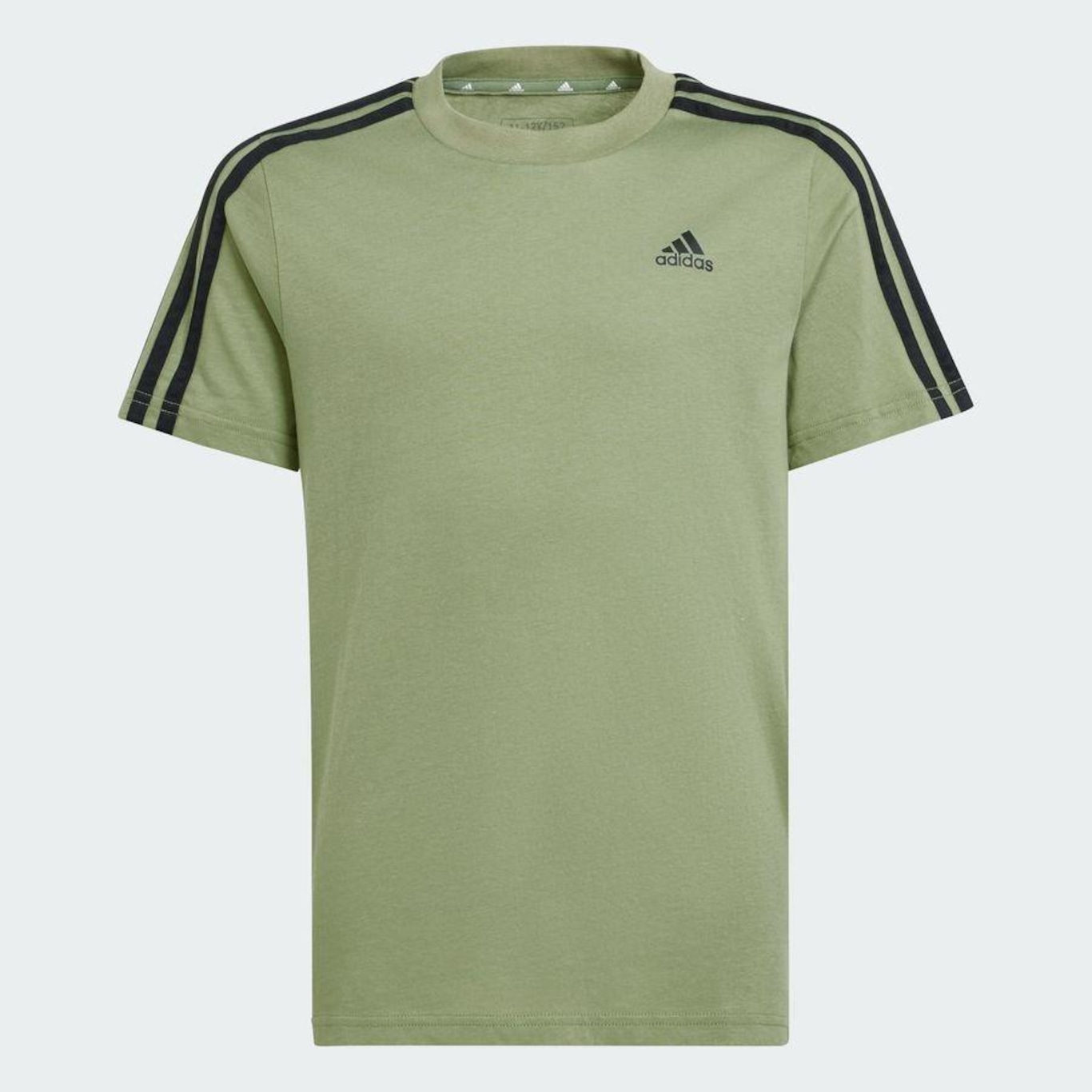 Camiseta adidas Algodão Essentials 3-Stripes - Infantil - Foto 3