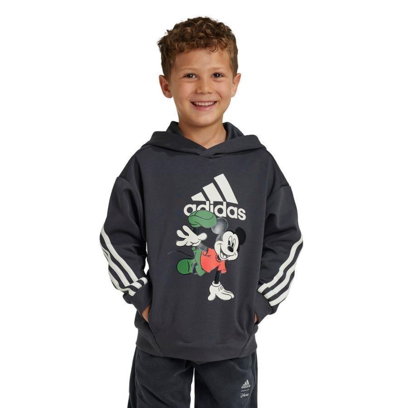 Blusão de Moletom com Capuz adidas Lk Dy Mm Swt - Infantil - Foto 2