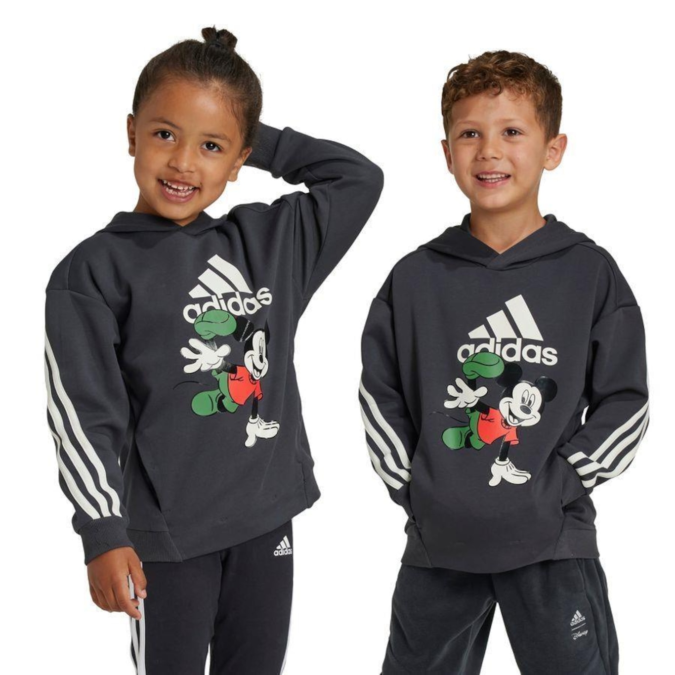 Blusão de Moletom com Capuz adidas Lk Dy Mm Swt - Infantil - Foto 3