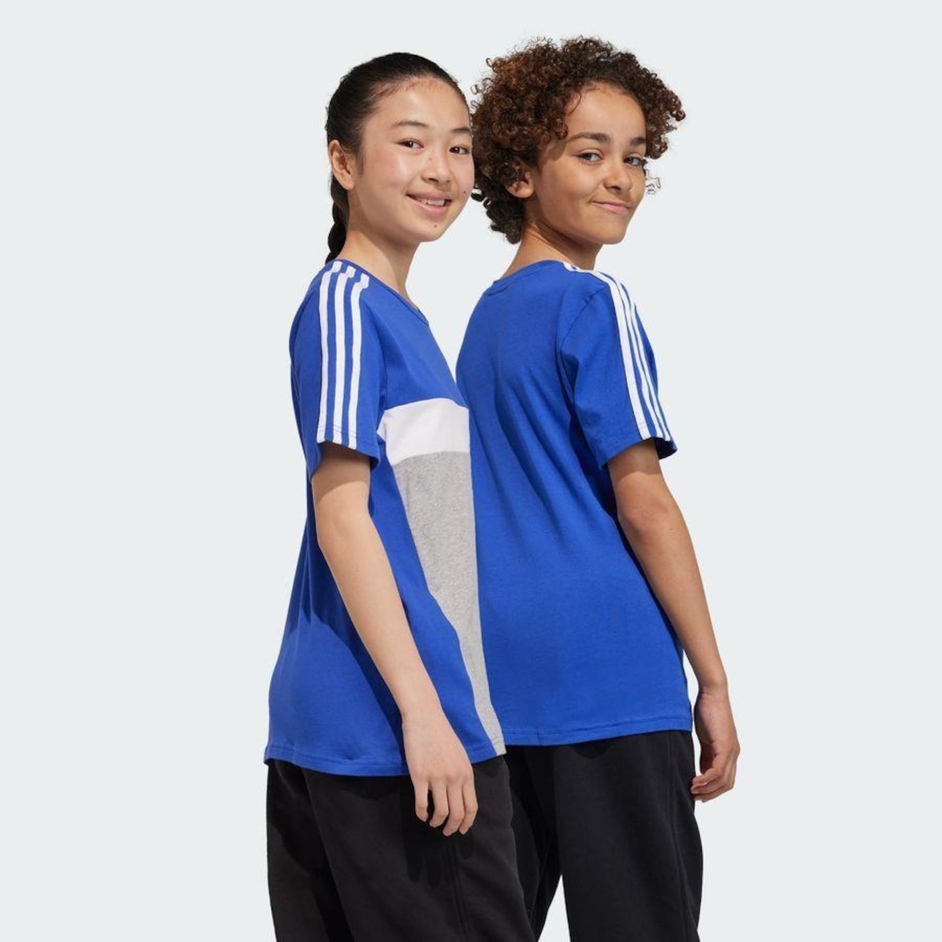 Camiseta adidas J 3S Tib T - Infantil - Foto 4