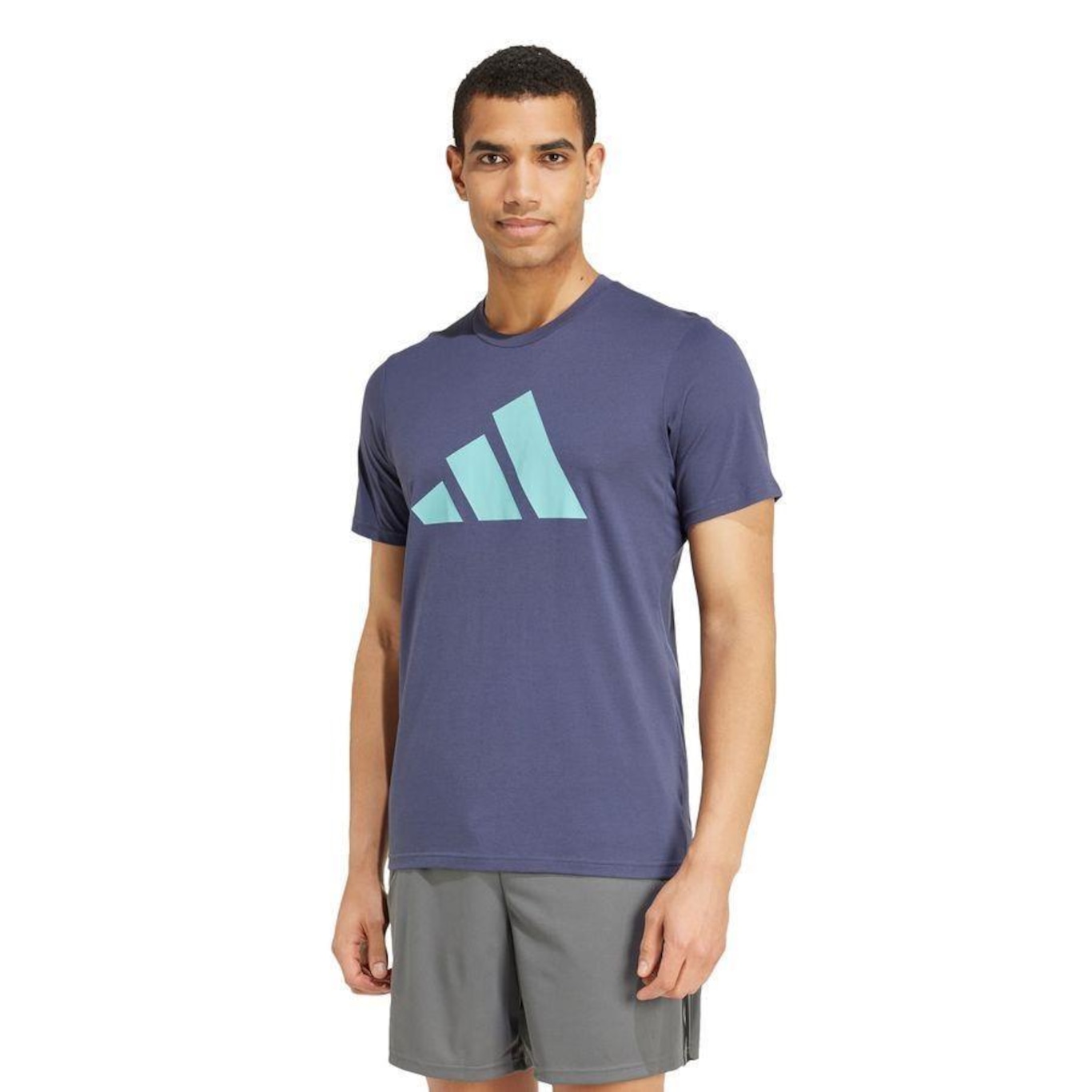 Camiseta adidas Treino Manga Curta Logo - Masculina - Foto 2