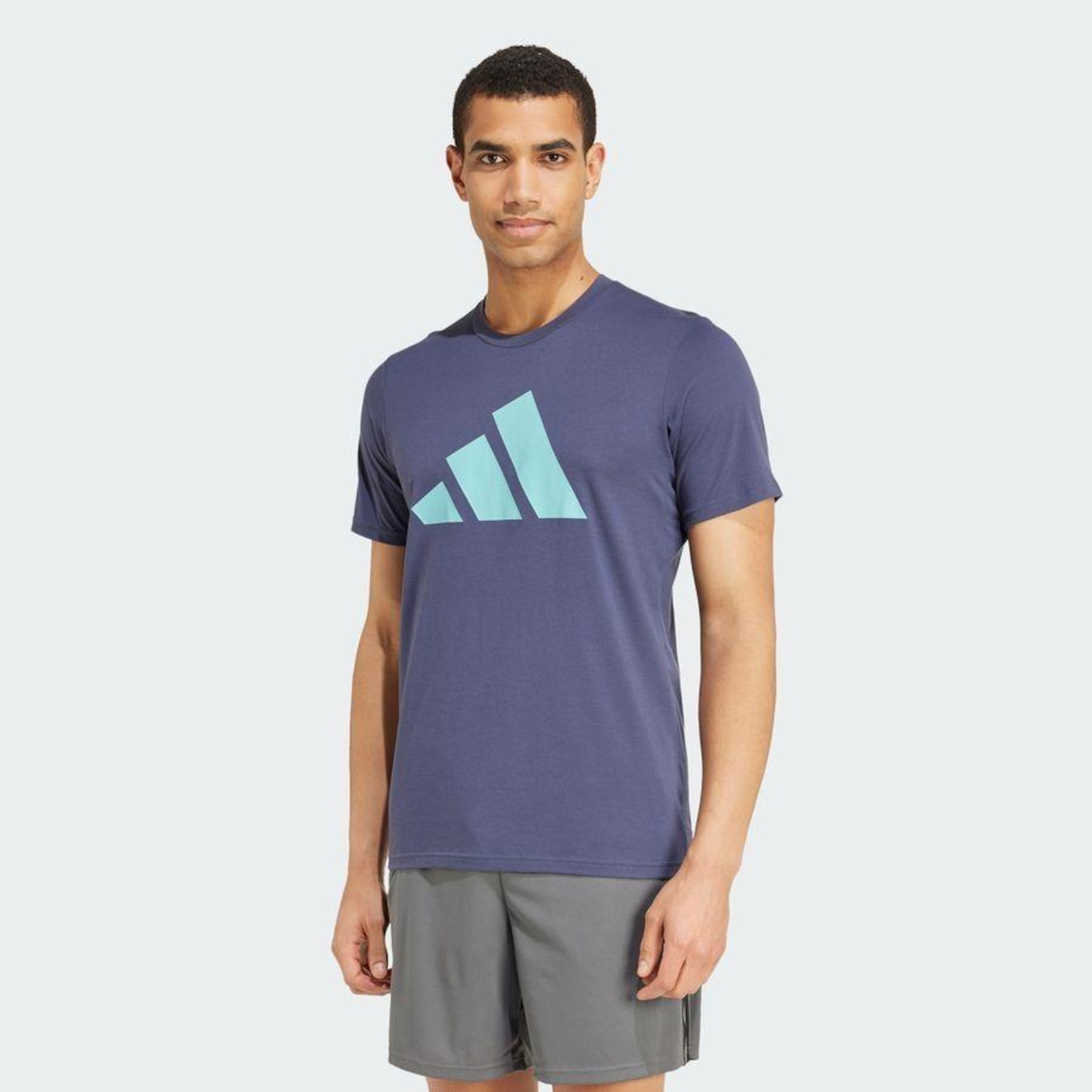 Camiseta adidas Treino Manga Curta Logo - Masculina - Foto 3