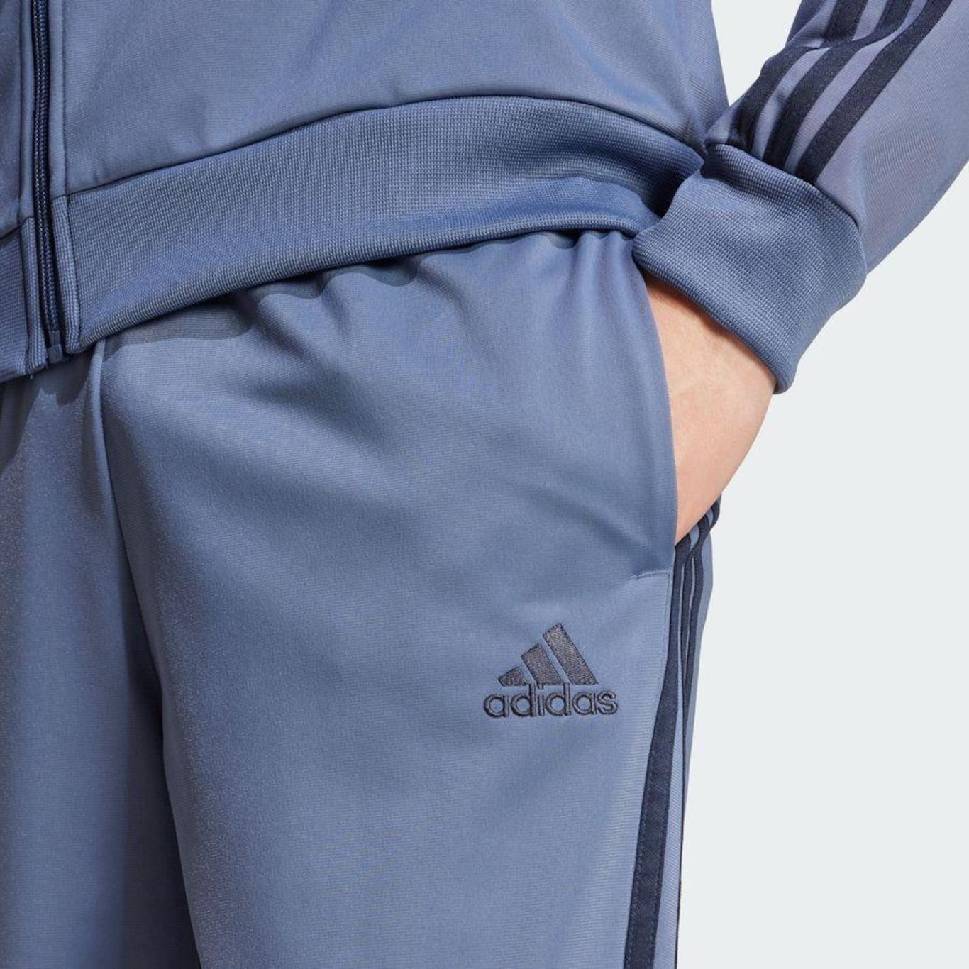 Agasalho sem Capuz adidas Malha Basic 3-Stripes - Feminino - Foto 6