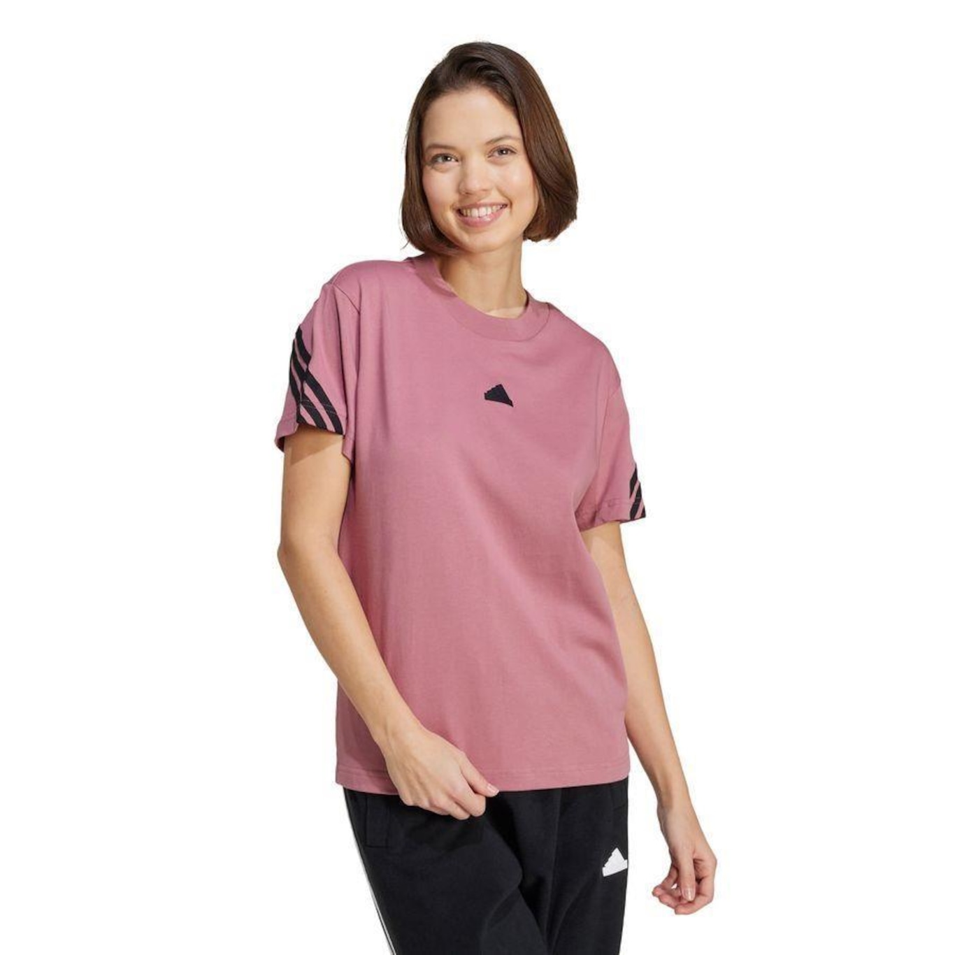 Camiseta adidas Future Icons Três Listras - Feminina - Foto 2