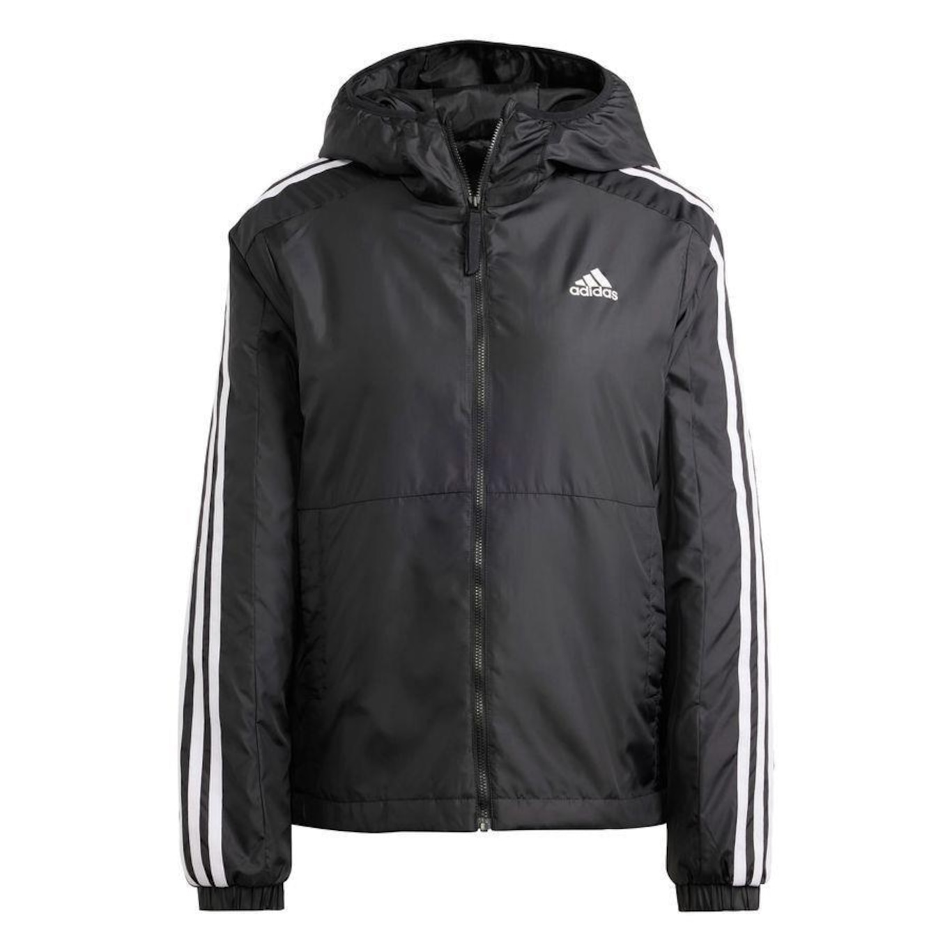 Jaqueta com Capuz adidas Insulated Essentials Três Listras - Feminina - Foto 1