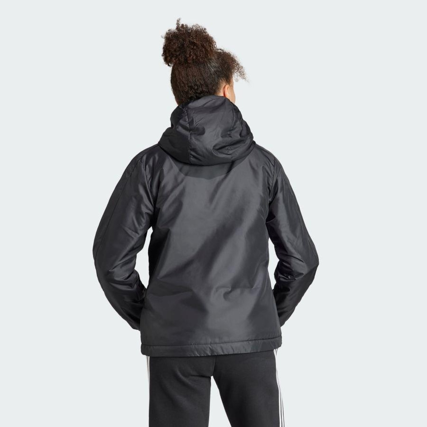 Jaqueta com Capuz adidas Insulated Essentials Três Listras - Feminina - Foto 5