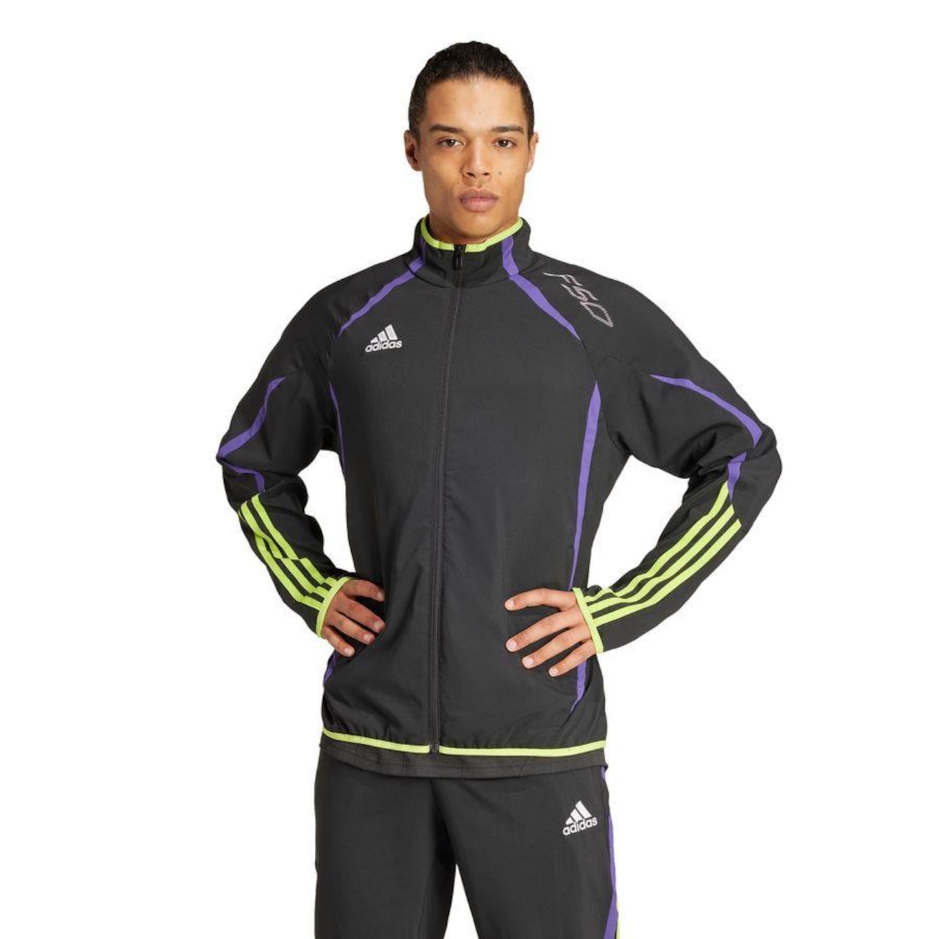 Jaqueta sem Capuz adidas Malha F50 - Masculina - Foto 2