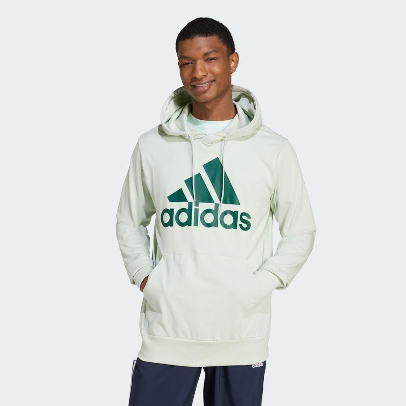 Blusão de Moletom com Capuz adidas Essentials Logo - Masculino - Foto 3