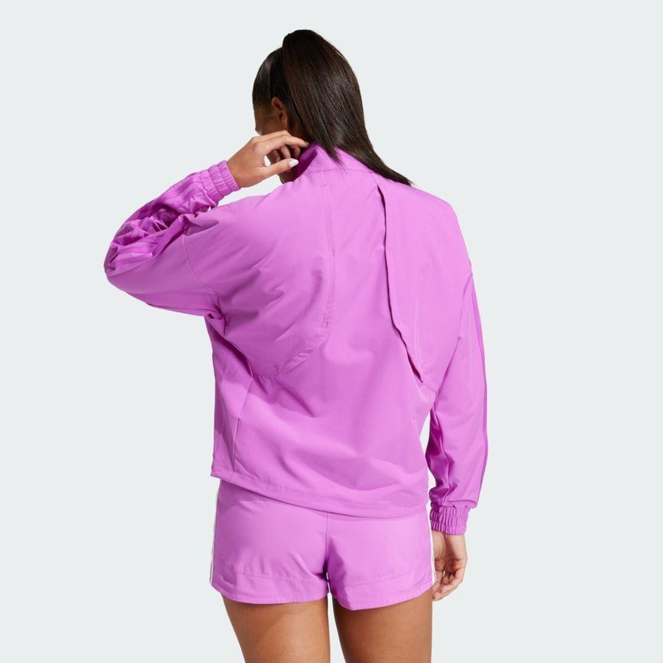 Jaqueta sem Capuz adidas Malha Pacer All Gym Tonal Três Listras - Feminina - Foto 5