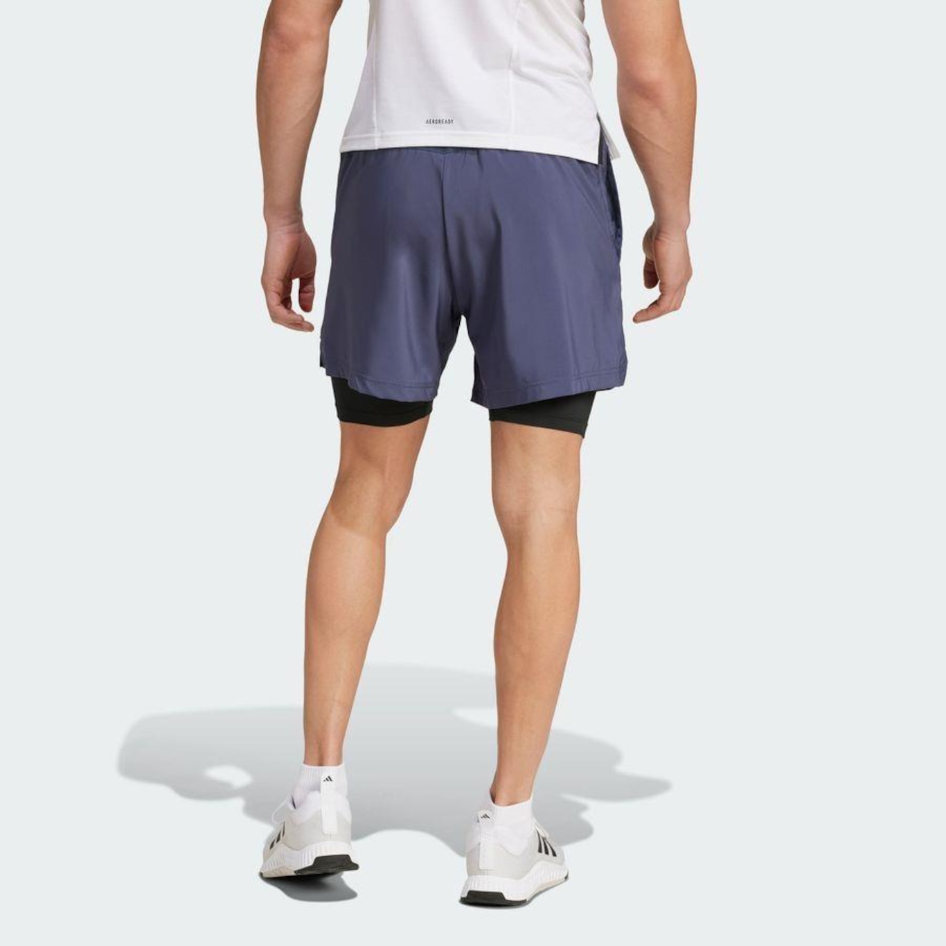 Shorts adidas Treino 2 em 1 Gym+ - Masculino - Foto 5