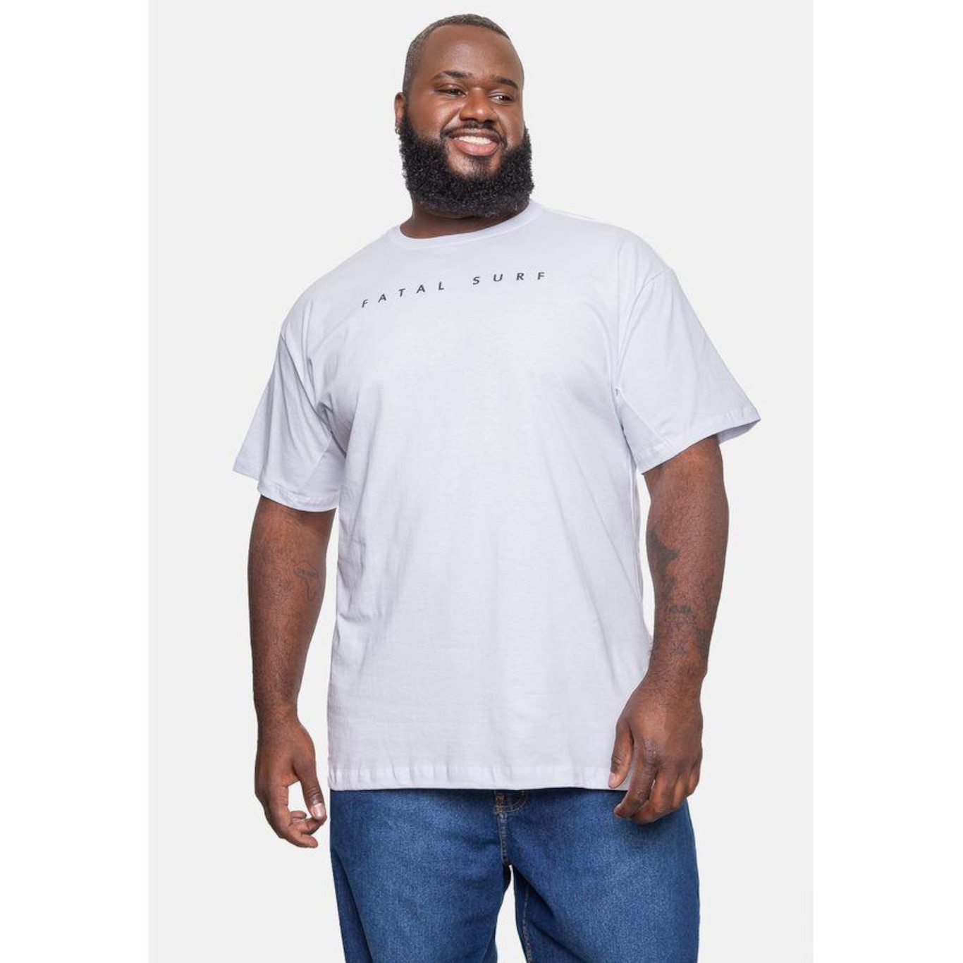 Camiseta Fatal Plus Size Fashion Basic Fts - Masculina - Foto 1