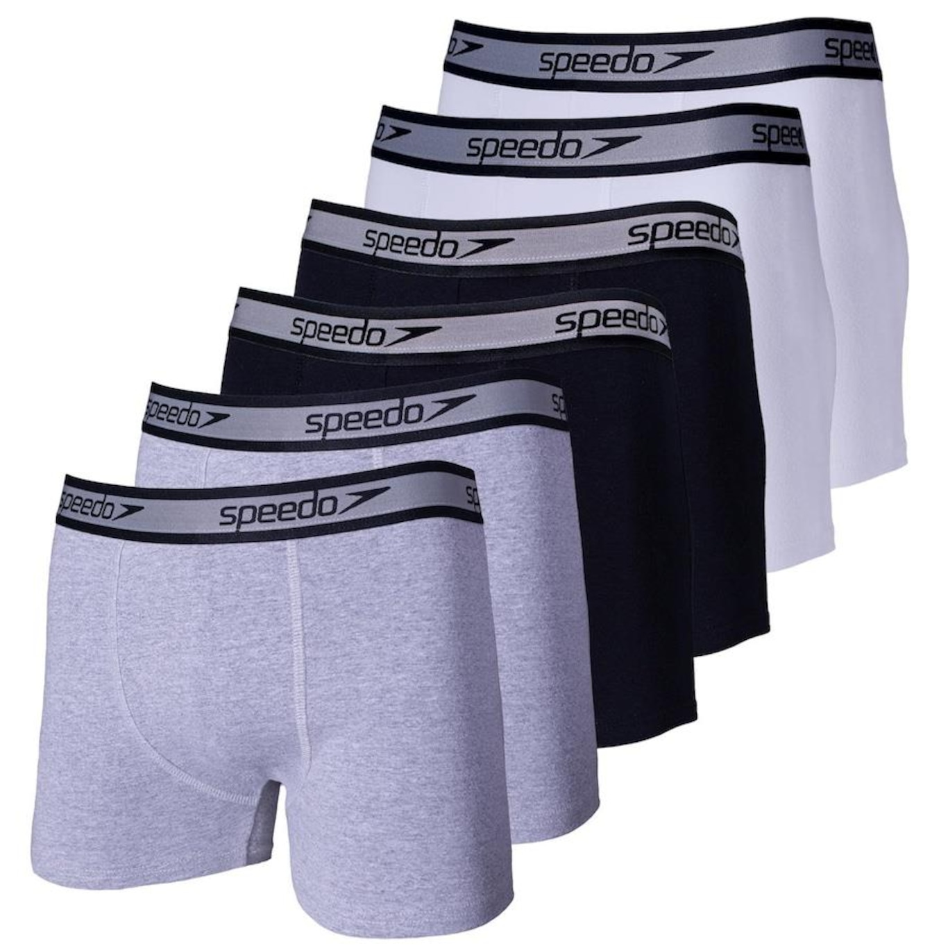 Kit de Cuecas Boxer Cotton Speedo com 6 Unidades - Adulto - Foto 1