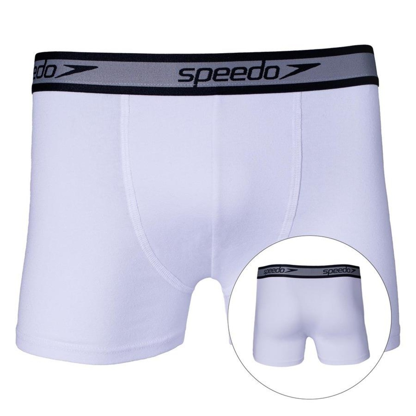 Kit de Cuecas Boxer Cotton Speedo com 6 Unidades - Adulto - Foto 4