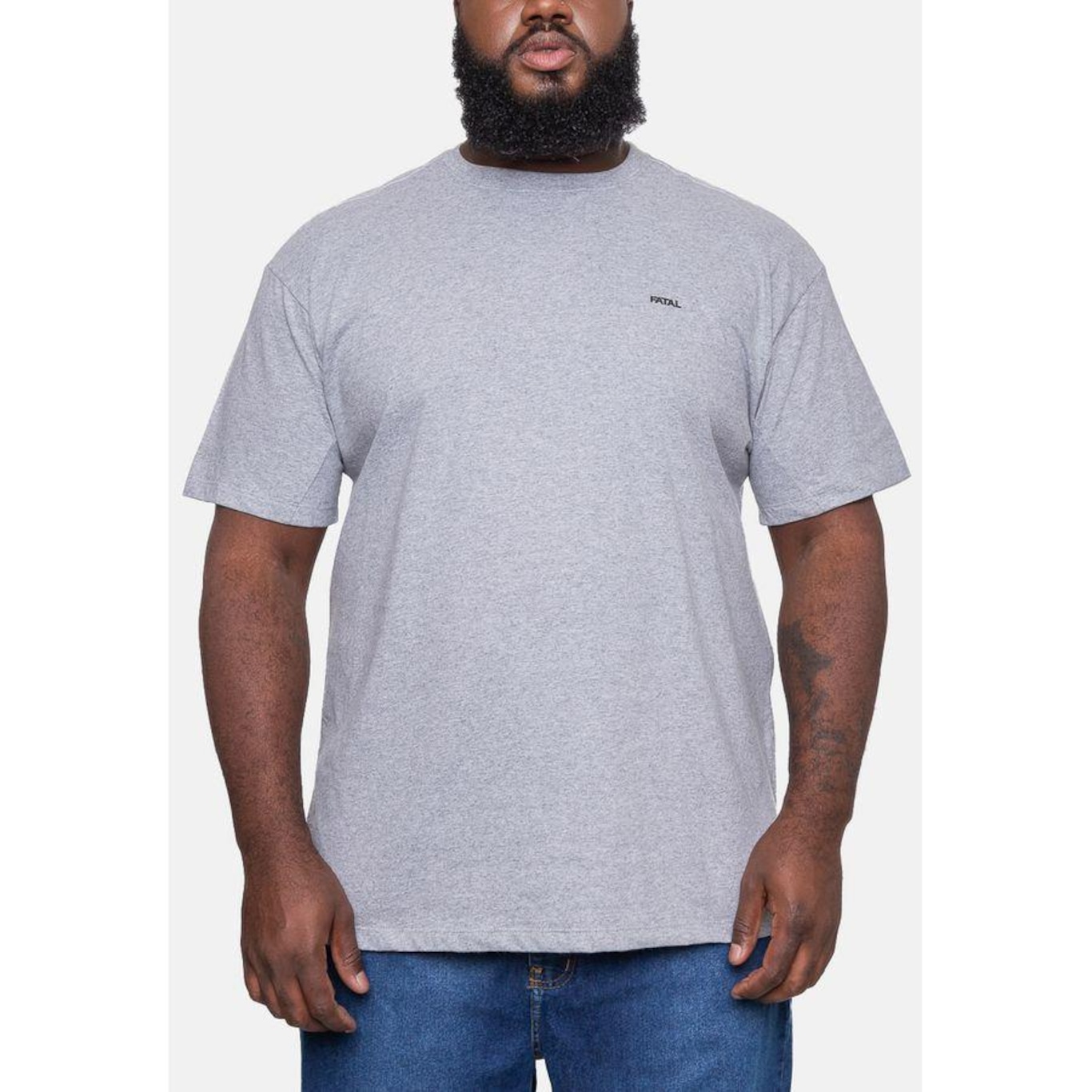 Camiseta Fatal Plus Size Fashion Basic - Masculina - Foto 3