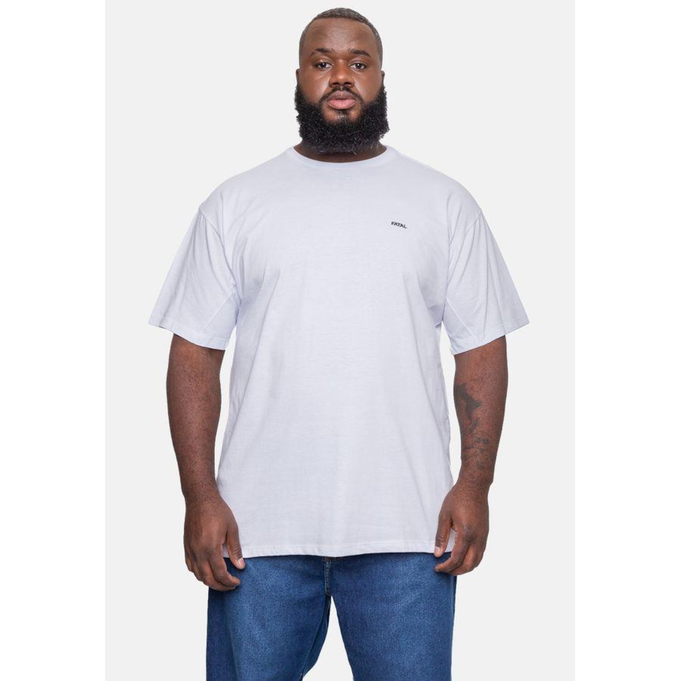 Camiseta Fatal Plus Size Fashion Basic - Masculina - Foto 1