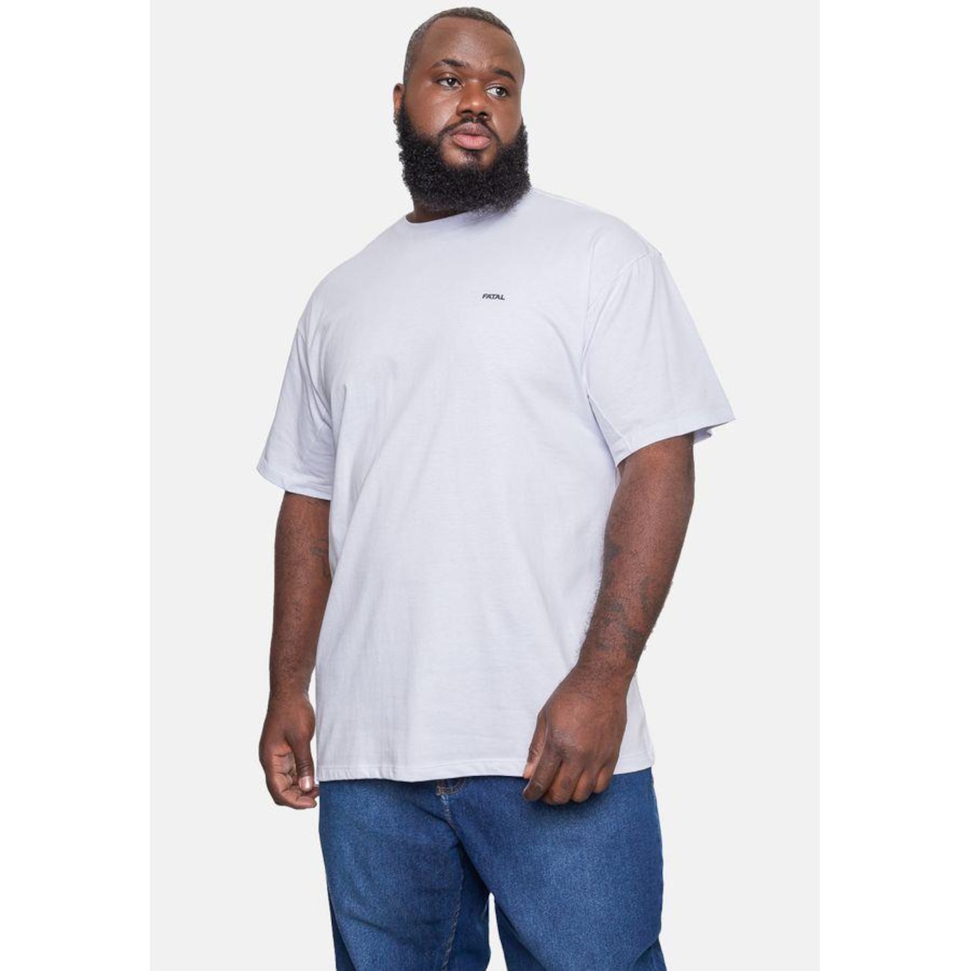 Camiseta Fatal Plus Size Fashion Basic - Masculina - Foto 4