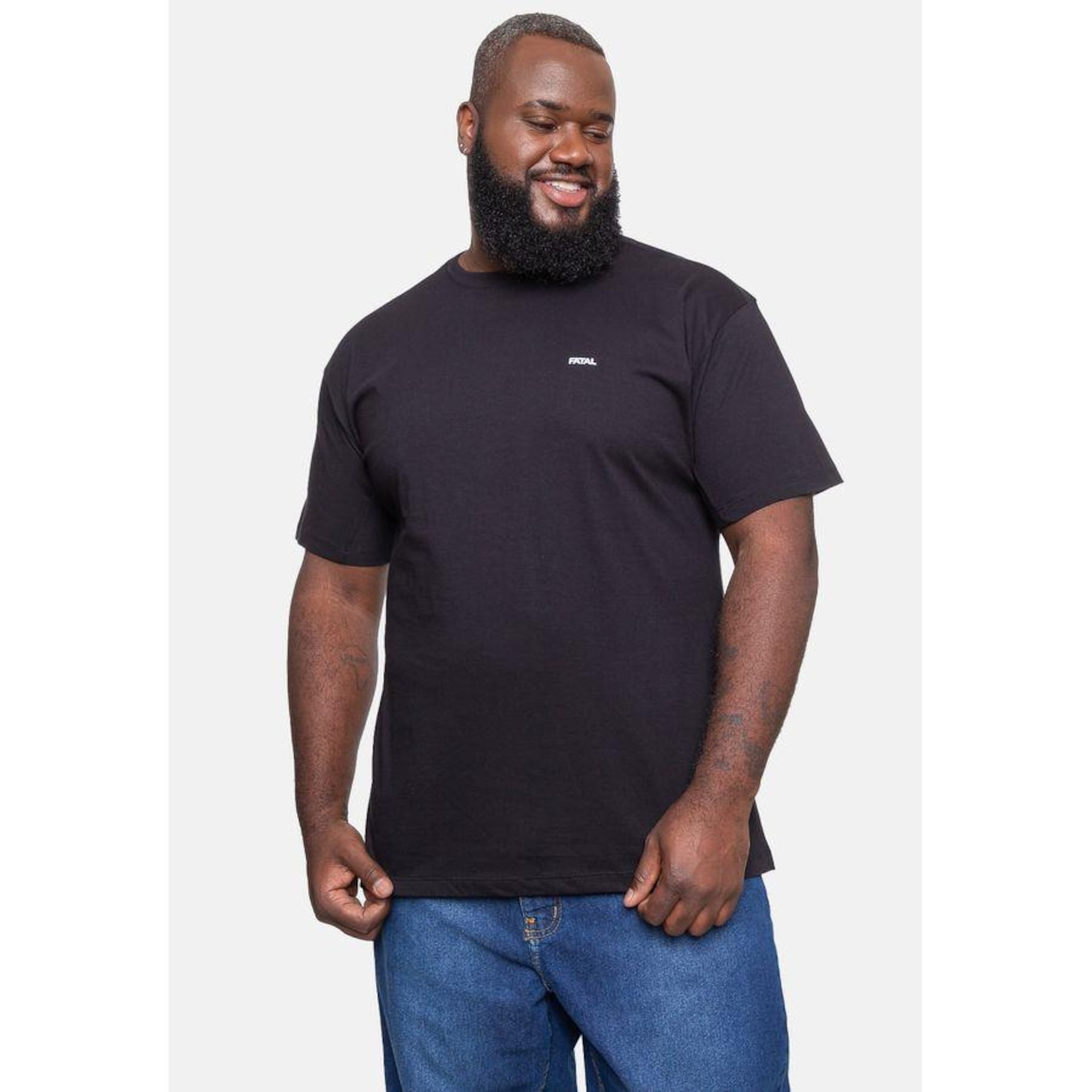 Camiseta Fatal Plus Size Fashion Basic - Masculina - Foto 4