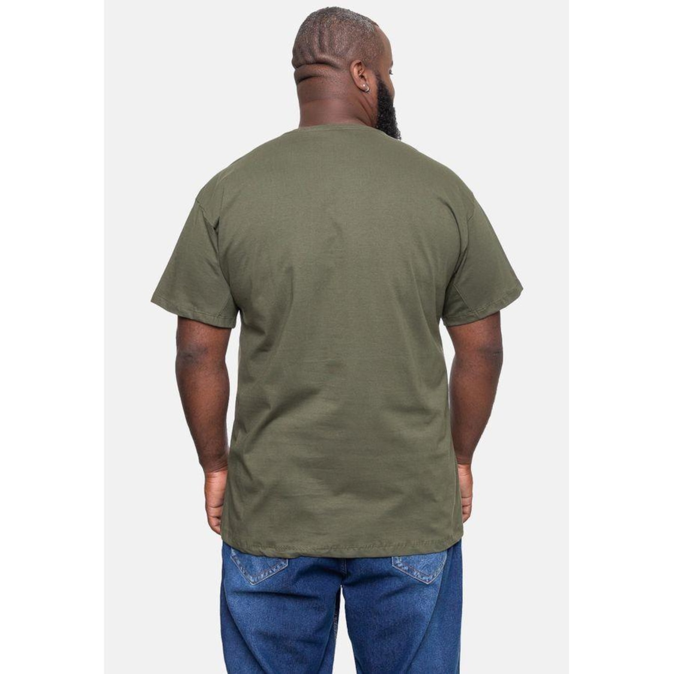 Camiseta Fatal Fashion Basic Plus Size  Alcaparra - Fatal - Masculino - Foto 4